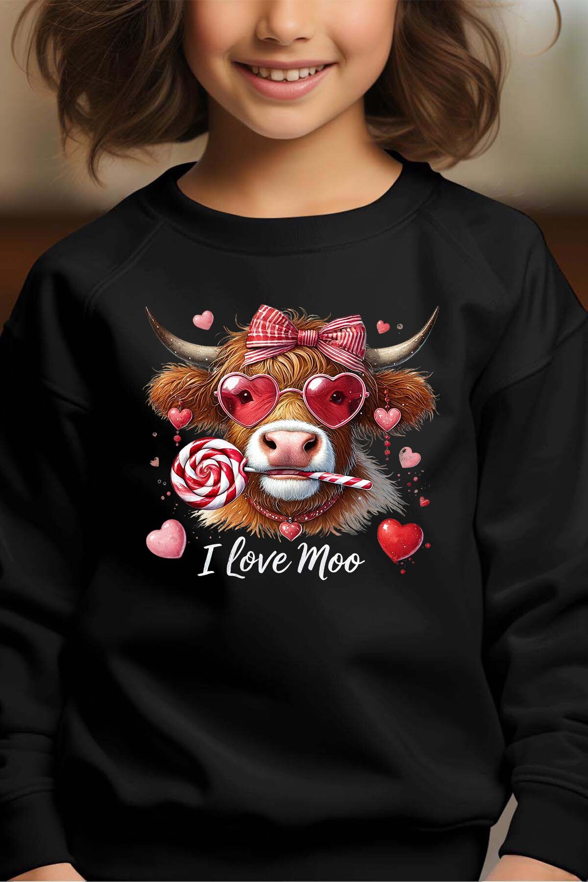 Grossista I.A.L.D FRANCE - Adoro Moo - Felpa girocollo Ragazza
