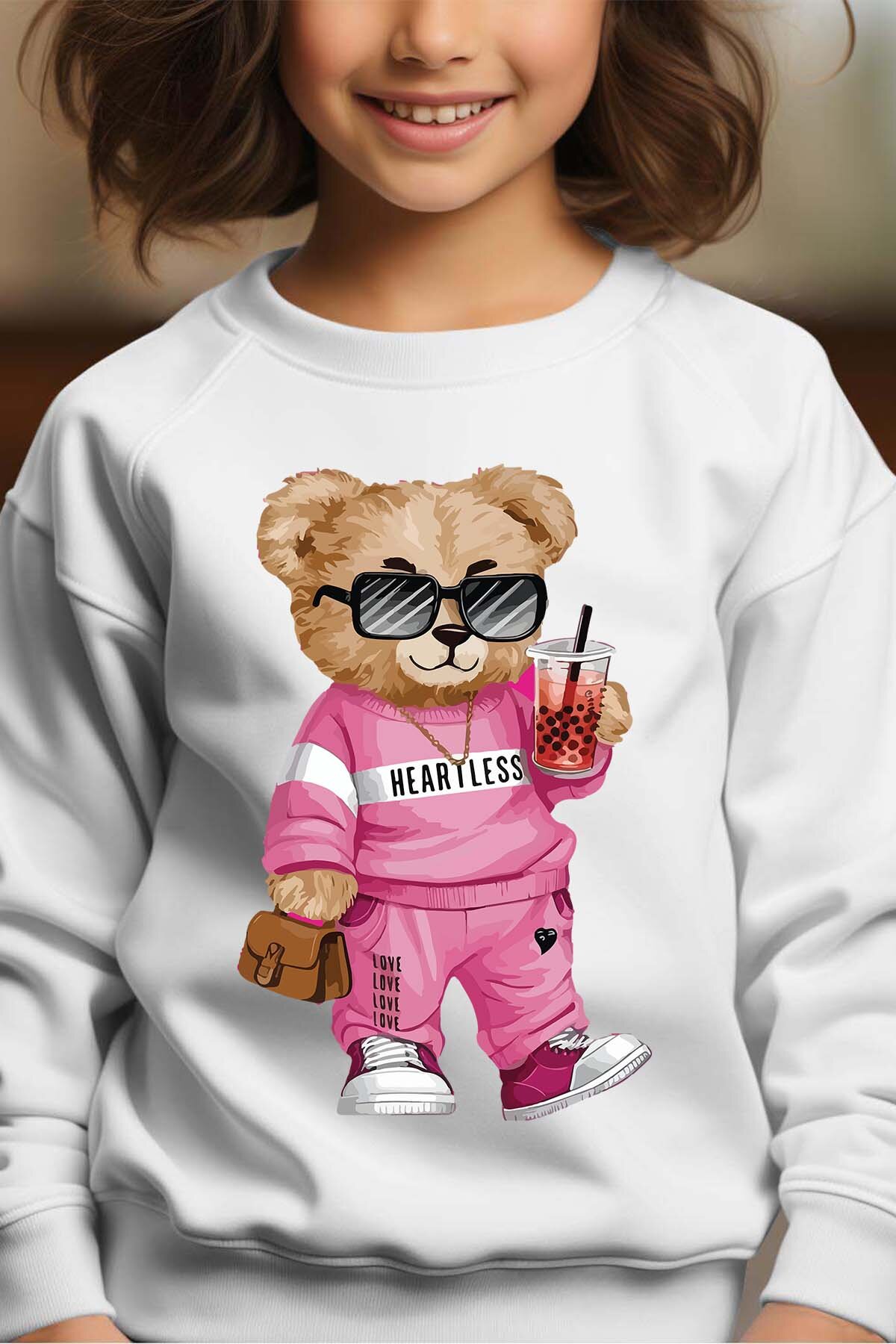 Mayorista I.A.L.D FRANCE - Bear Heartless - Sudadera con cuello redondo para niña