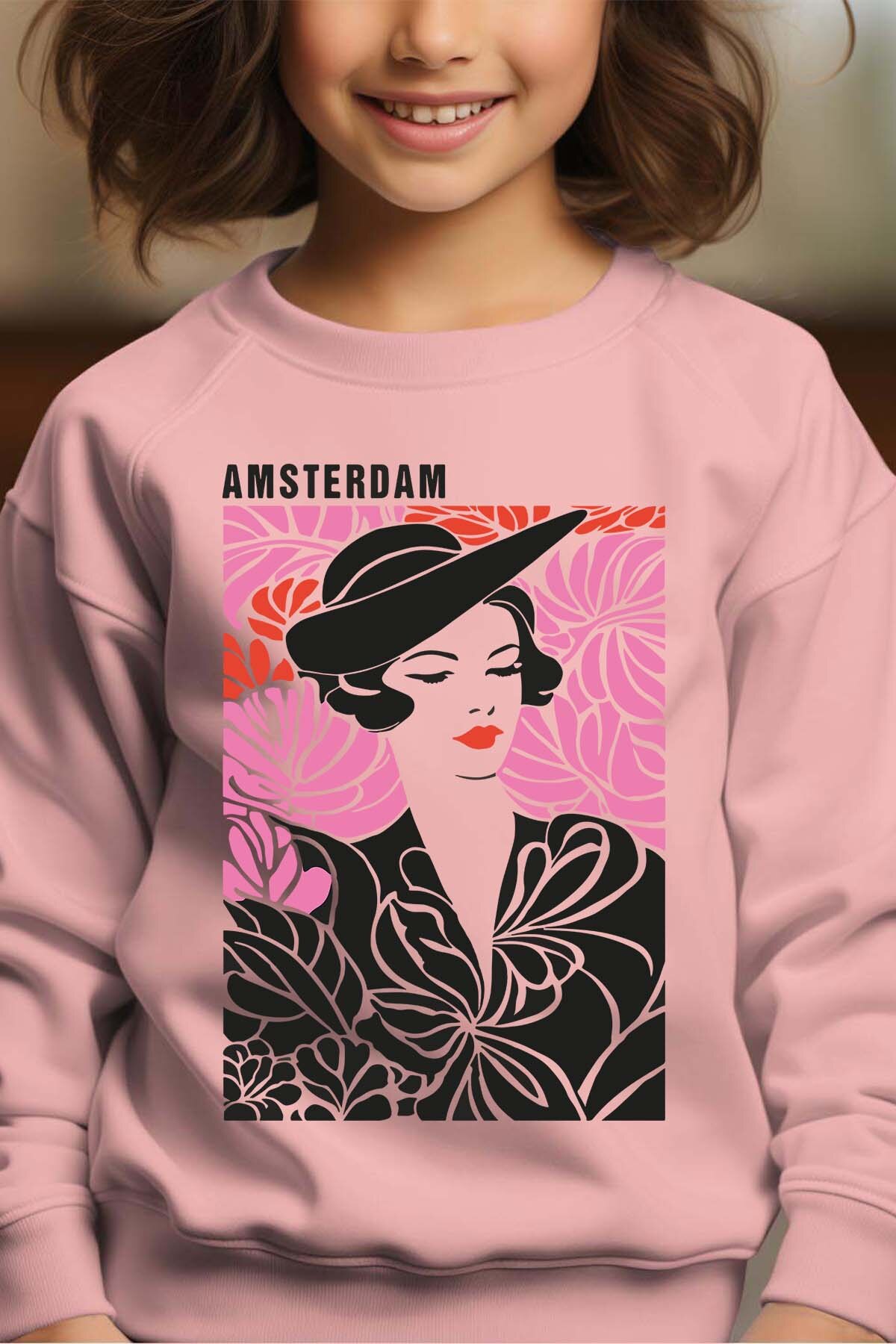 Grossiste I.A.L.D FRANCE - Fleur d'Amsterdam - Sweat Col Rond Fille