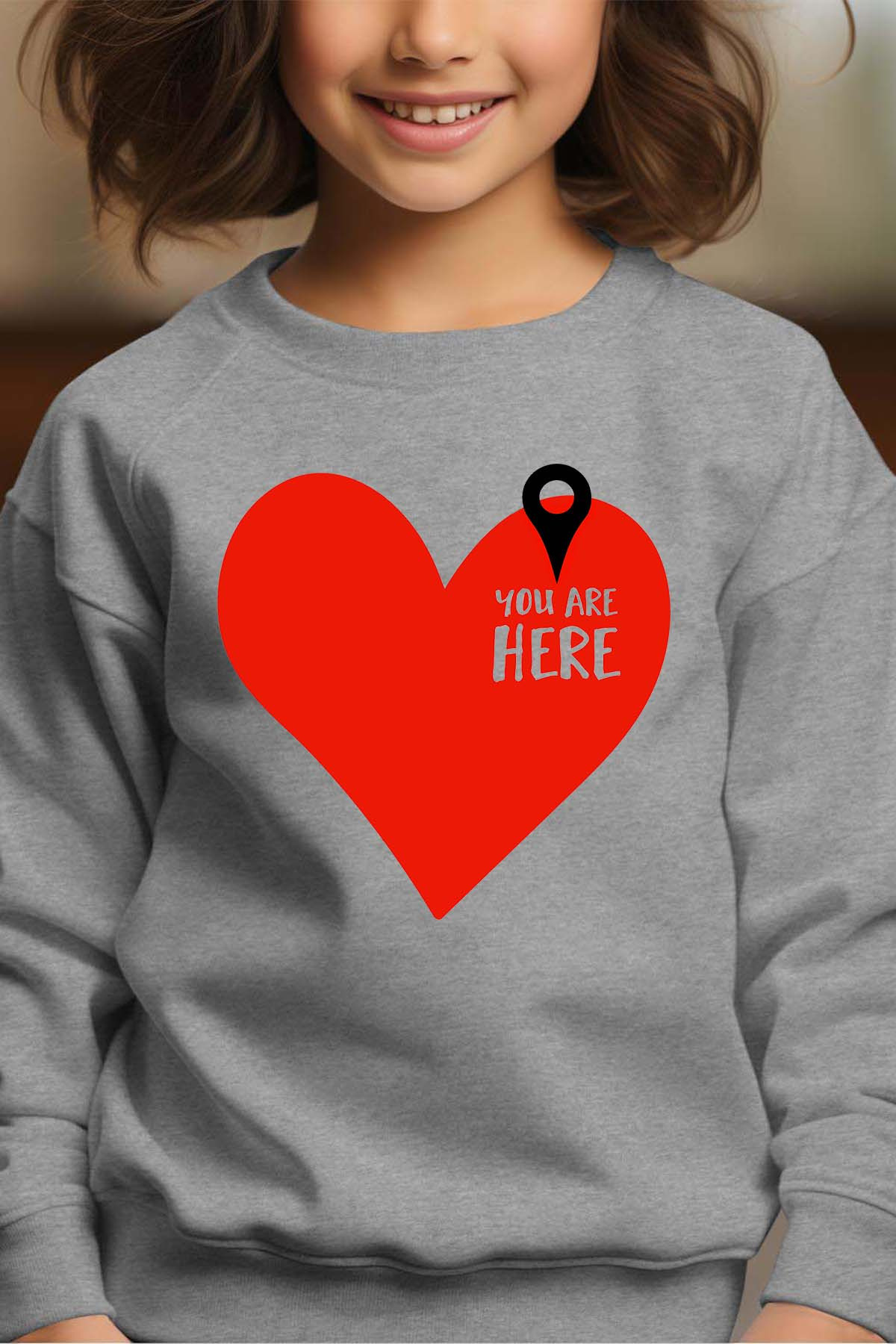 Mayorista I.A.L.D FRANCE - Here ds coeur - Sudadera Cuello Redondo Niña