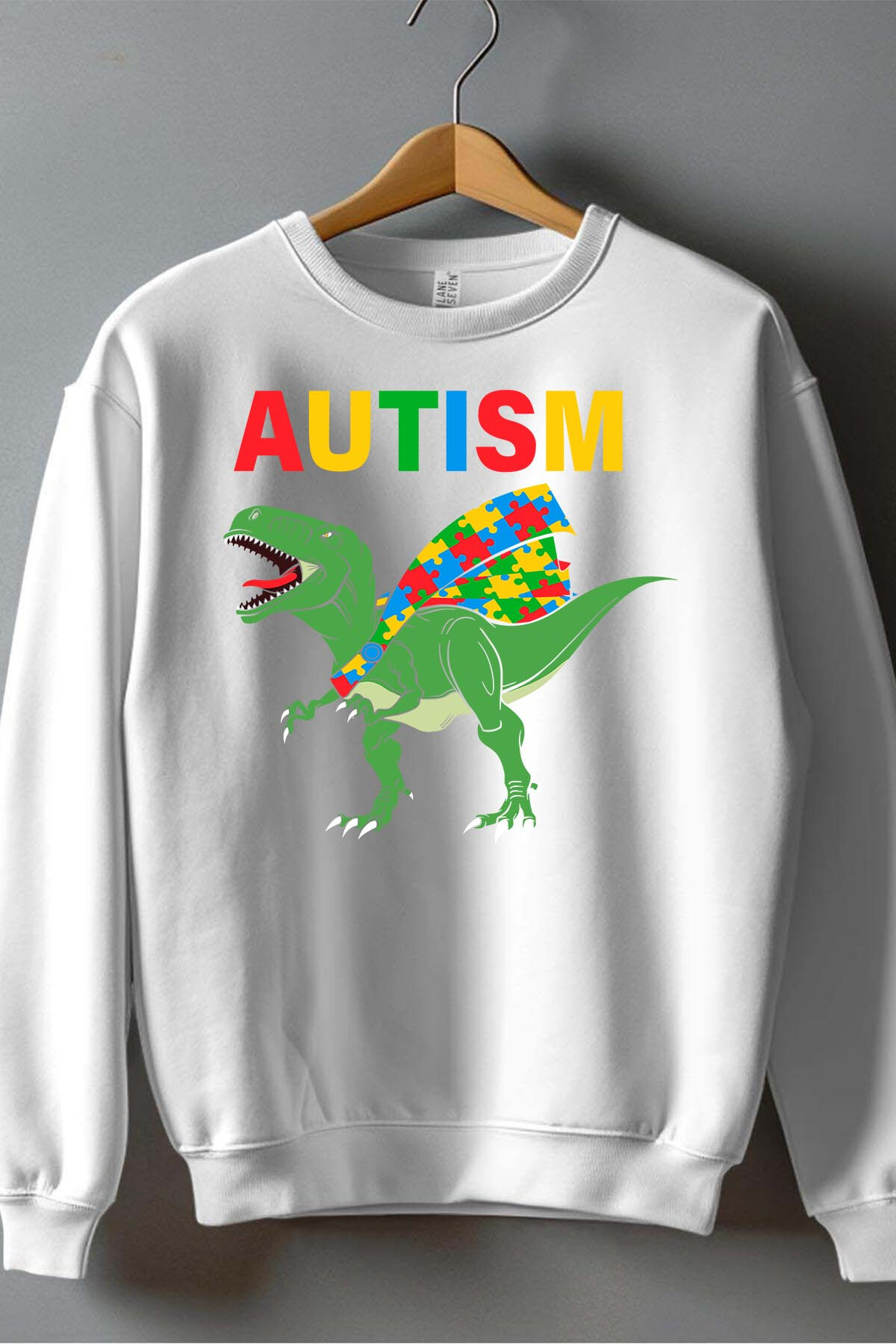 Grossiste I.A.L.D FRANCE - Autism dino - Sweat Col Rond Garçon