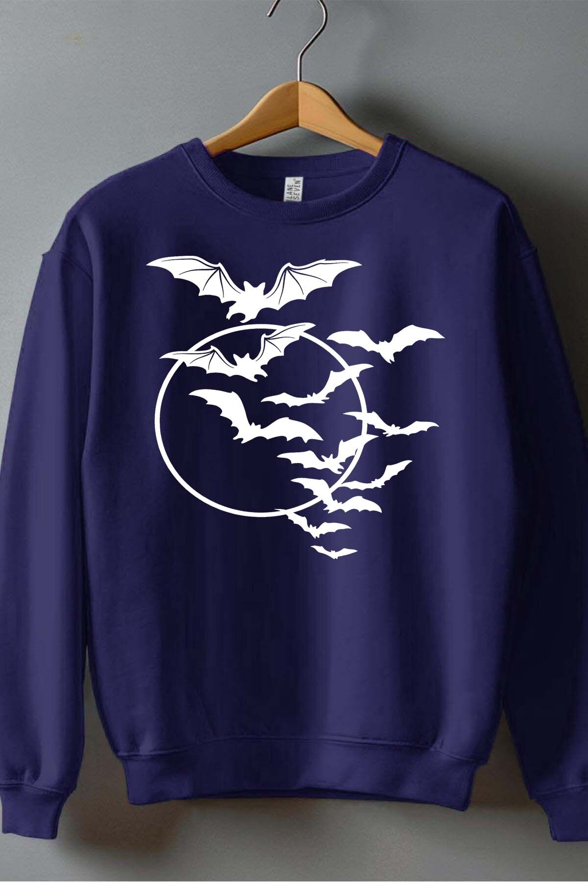 Grossiste I.A.L.D FRANCE - Bat moon halloween - Sweat Col Rond Garçon