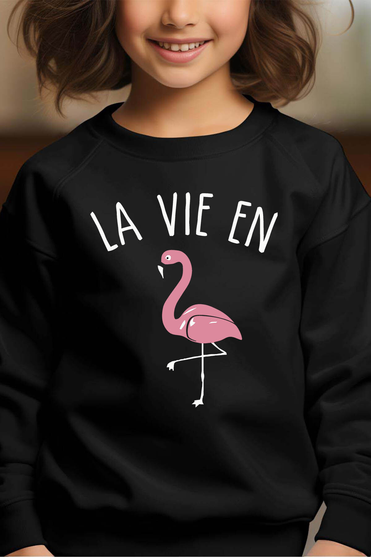 Wholesaler I.A.L.D FRANCE - vie flament rose - Crewneck sweatshirt Girl