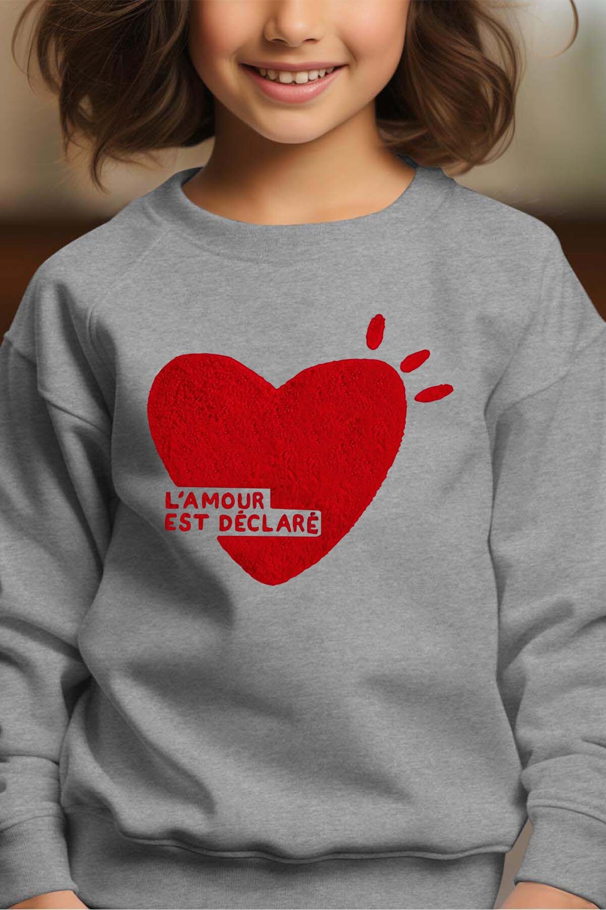 Grossiste I.A.L.D FRANCE - Lamour declare - Sweat Col Rond Fille
