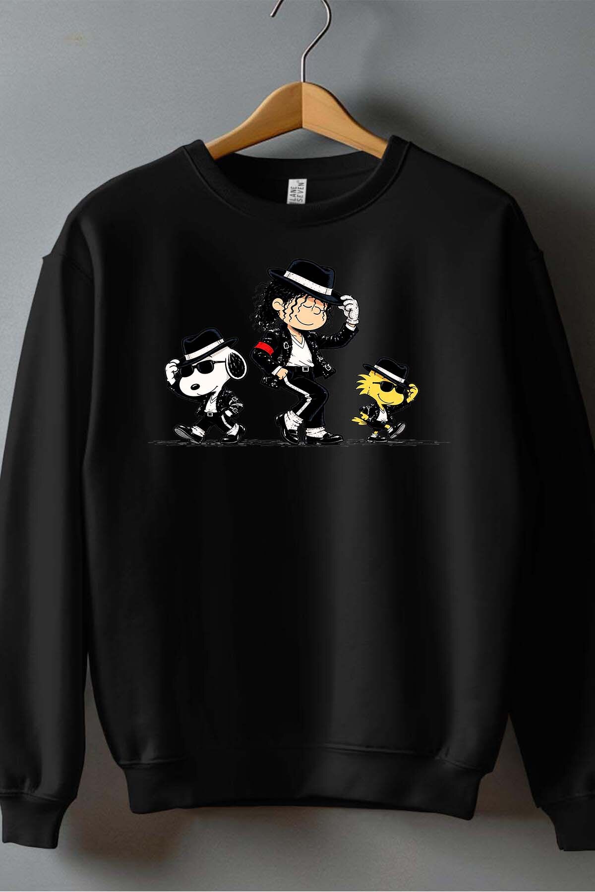 Grossiste I.A.L.D FRANCE - Snoopy Michael Jackson - Sweat Col Rond Garçon