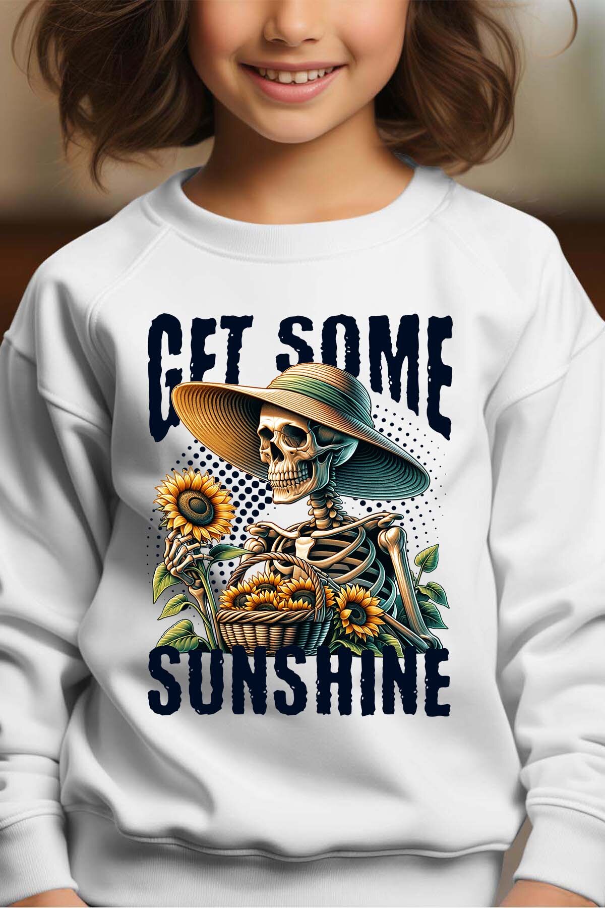 Grossiste I.A.L.D FRANCE - Spooky Sunflower - Sweat Col Rond Fille