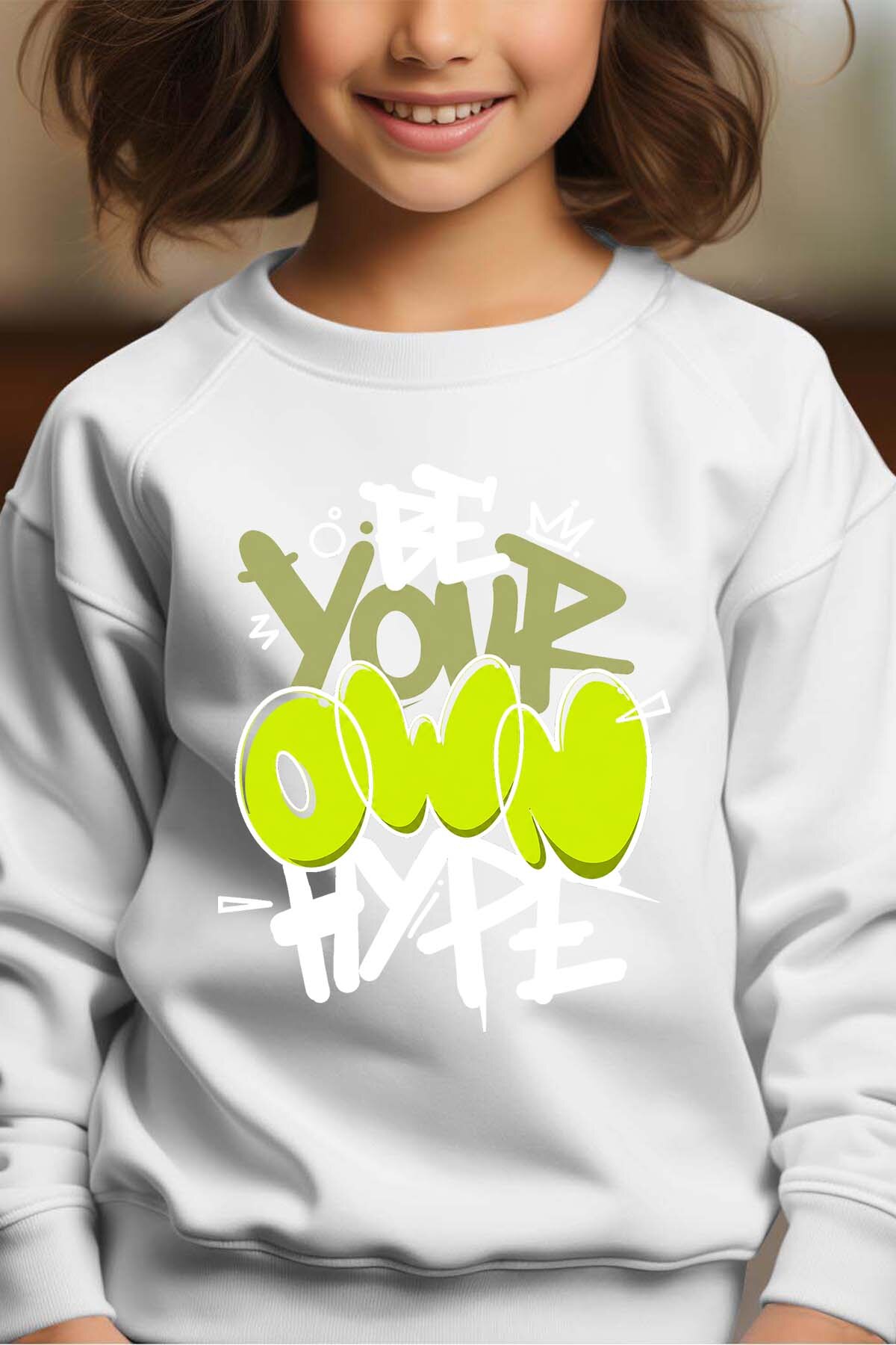 Wholesaler I.A.L.D FRANCE - be your own hype BLANC - Crewneck sweatshirt Girl
