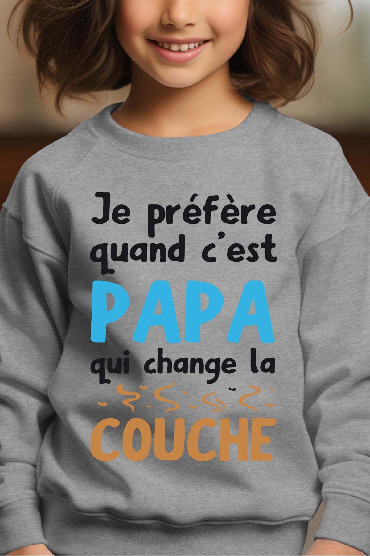 Großhändler I.A.L.D FRANCE - Papa Wechsel - Rundhals-Sweatshirt Mädchen