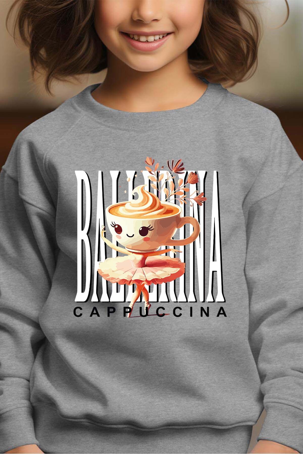 Großhändler I.A.L.D FRANCE - Cappuccina - Rundhals-Sweatshirt Mädchen