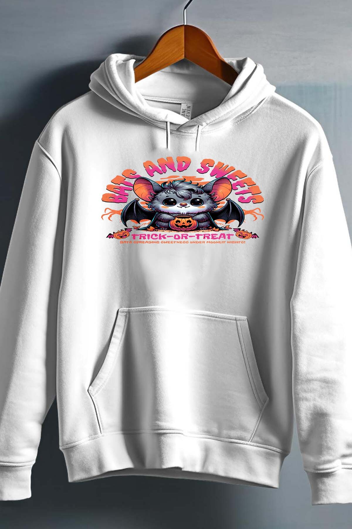 Grossiste I.A.L.D FRANCE - Bats And Sweets Trick Or Treat Spooky Halloween - Sweat Capuche Fille