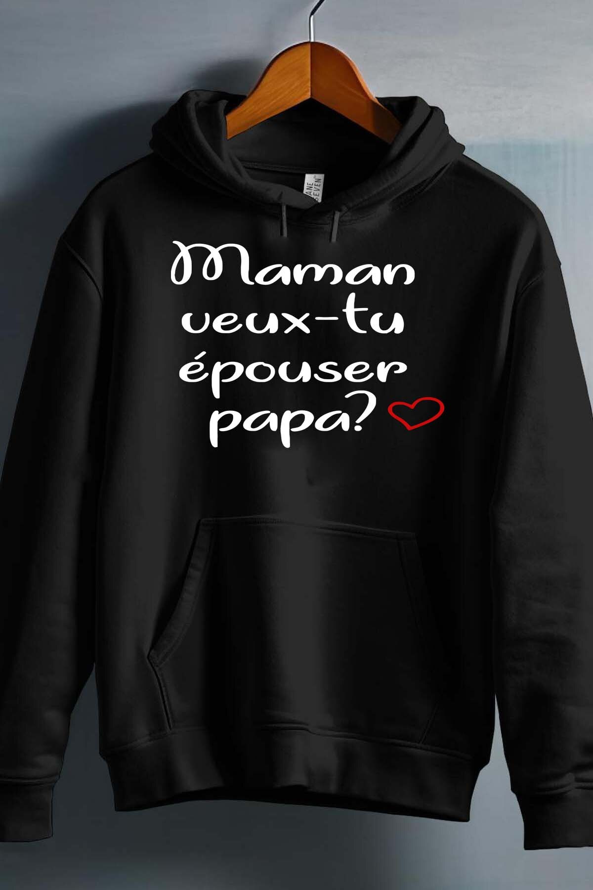 Grossiste I.A.L.D FRANCE - Maman épouser Papa - Sweat Capuche Garçon