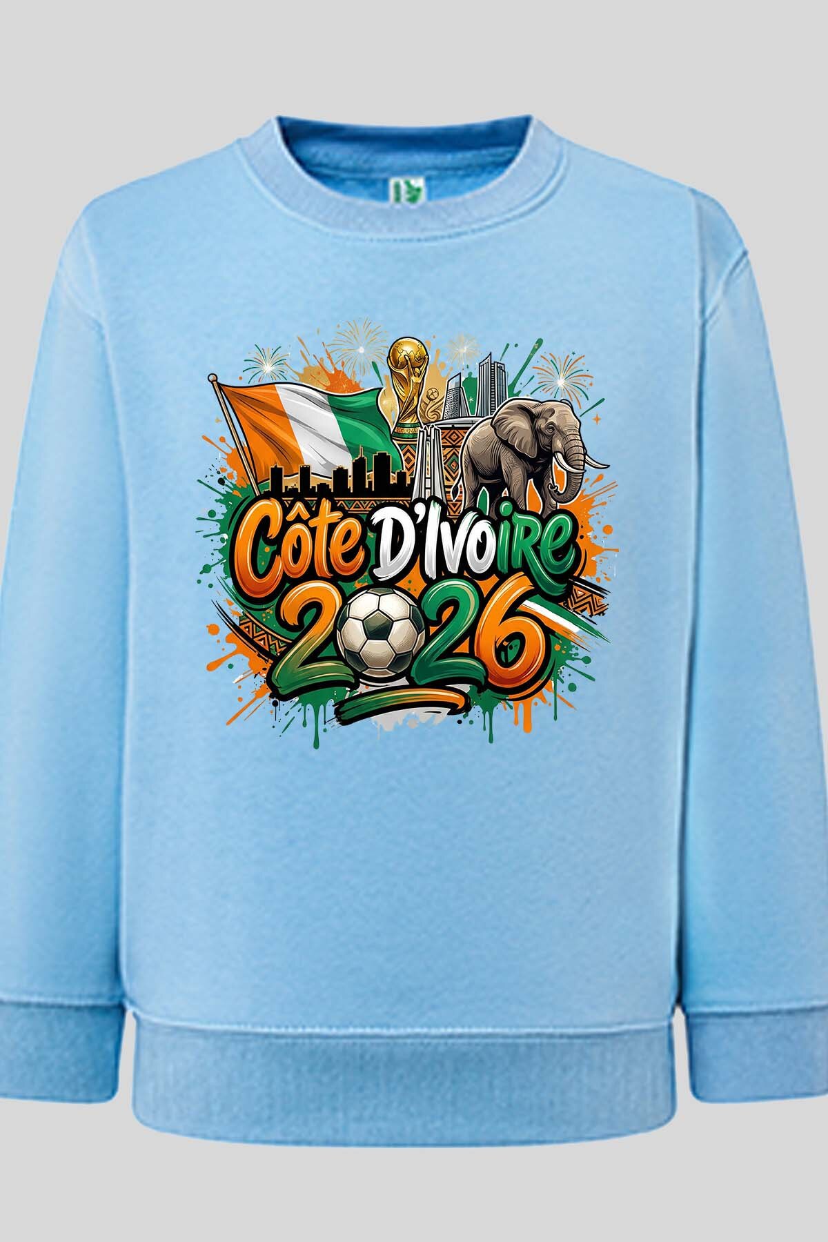Grossiste I.A.L.D FRANCE - Cdm26 Cote d_ivoire - Sweat Col Rond Garçon