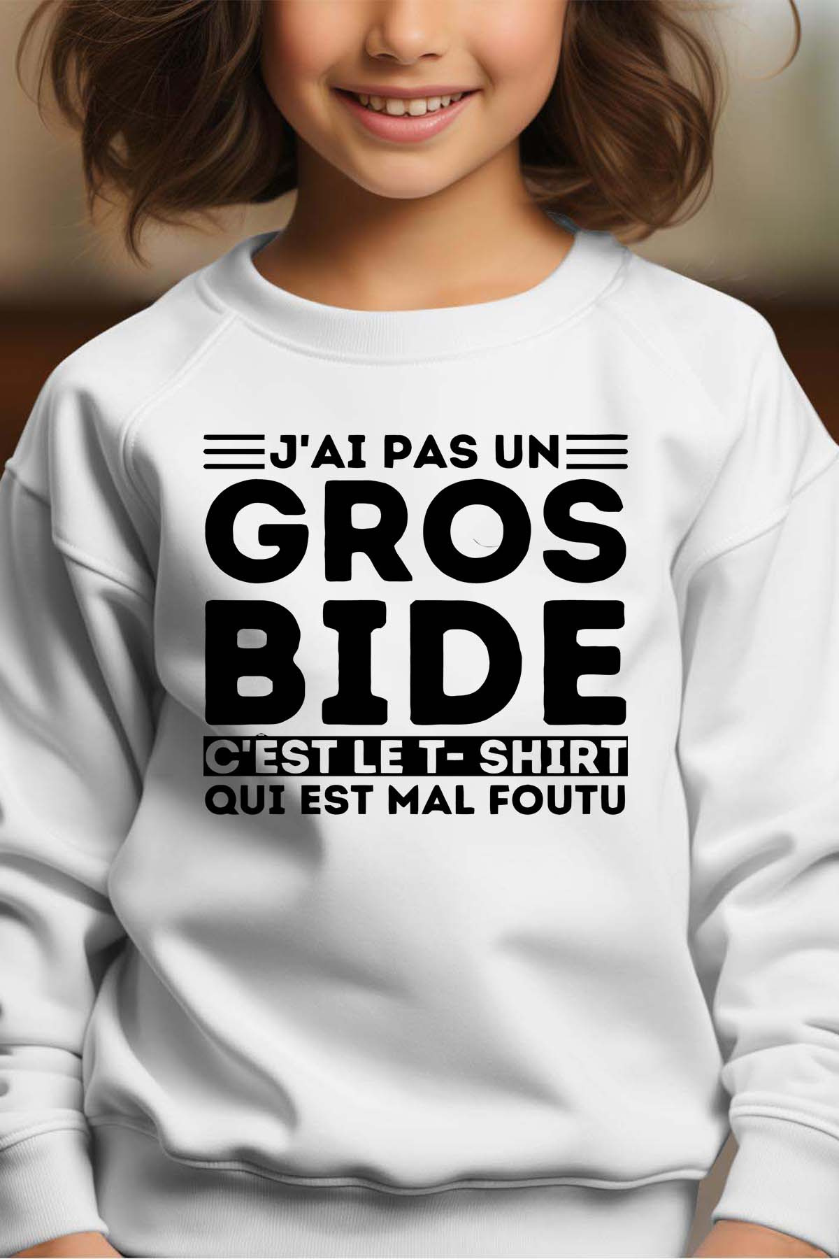 Grossiste I.A.L.D FRANCE - Gros bide - Sweat Col Rond Fille