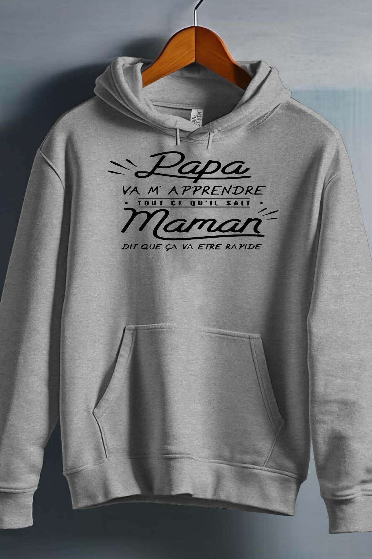 Grossiste I.A.L.D FRANCE - Papa  m'apprendre tout - Sweat Capuche Garçon