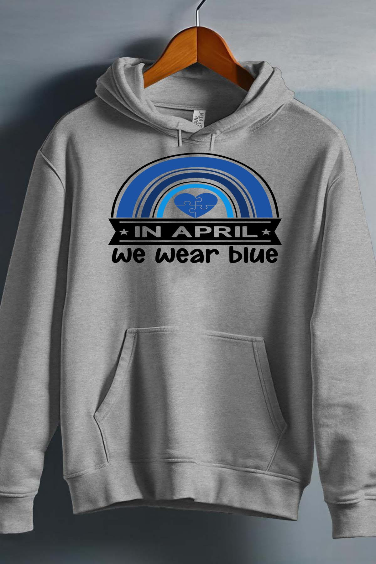 Wholesaler I.A.L.D FRANCE - April wear blue - Hooded sweatshirt Boy