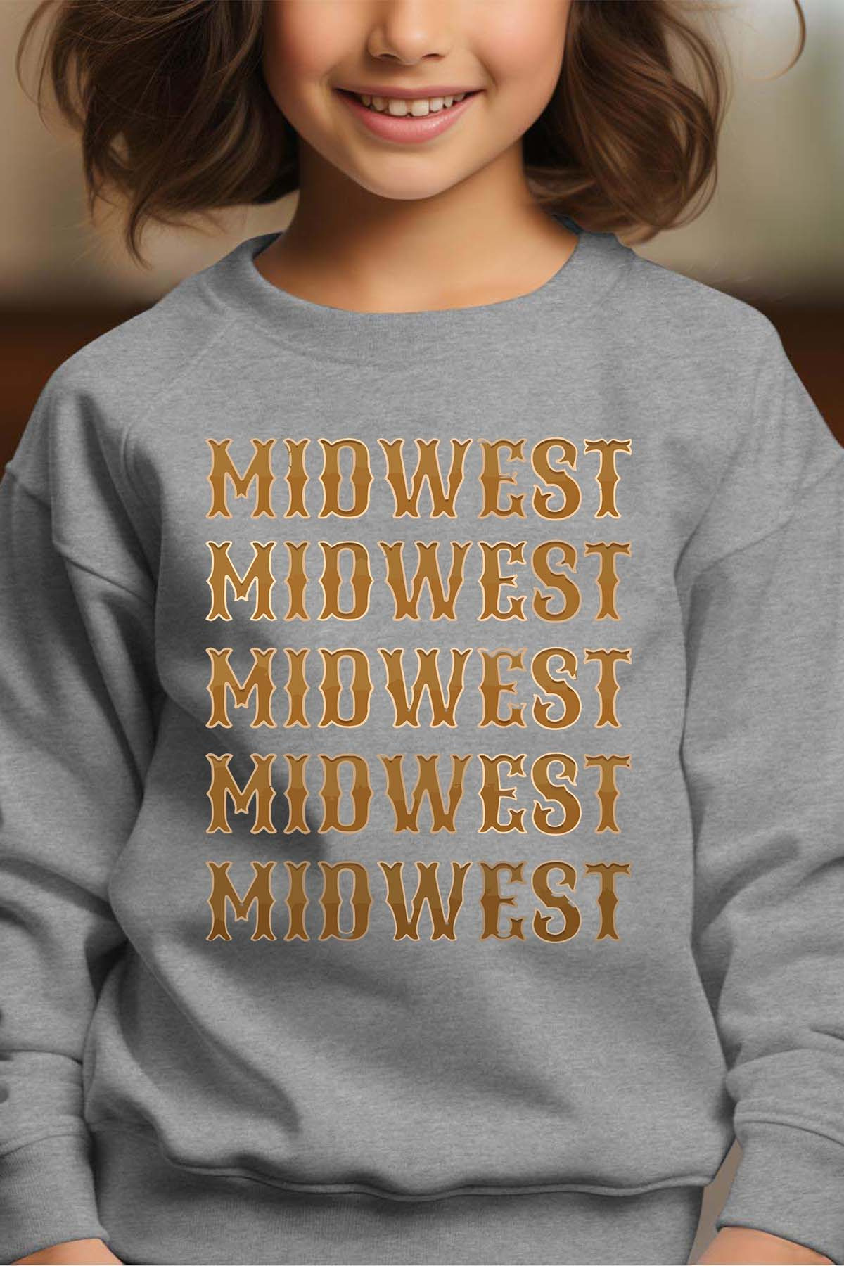 Mayorista I.A.L.D FRANCE - Midwest - Sudadera de cuello redondo para niña