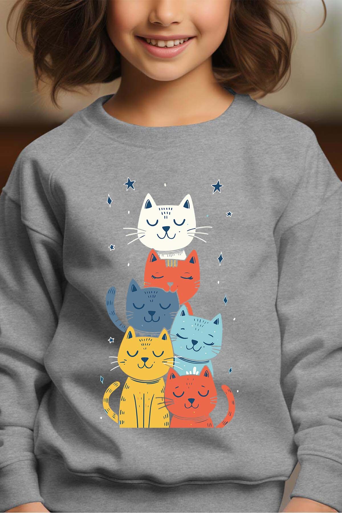 Grossiste I.A.L.D FRANCE - Cat calm - Sweat Col Rond Fille