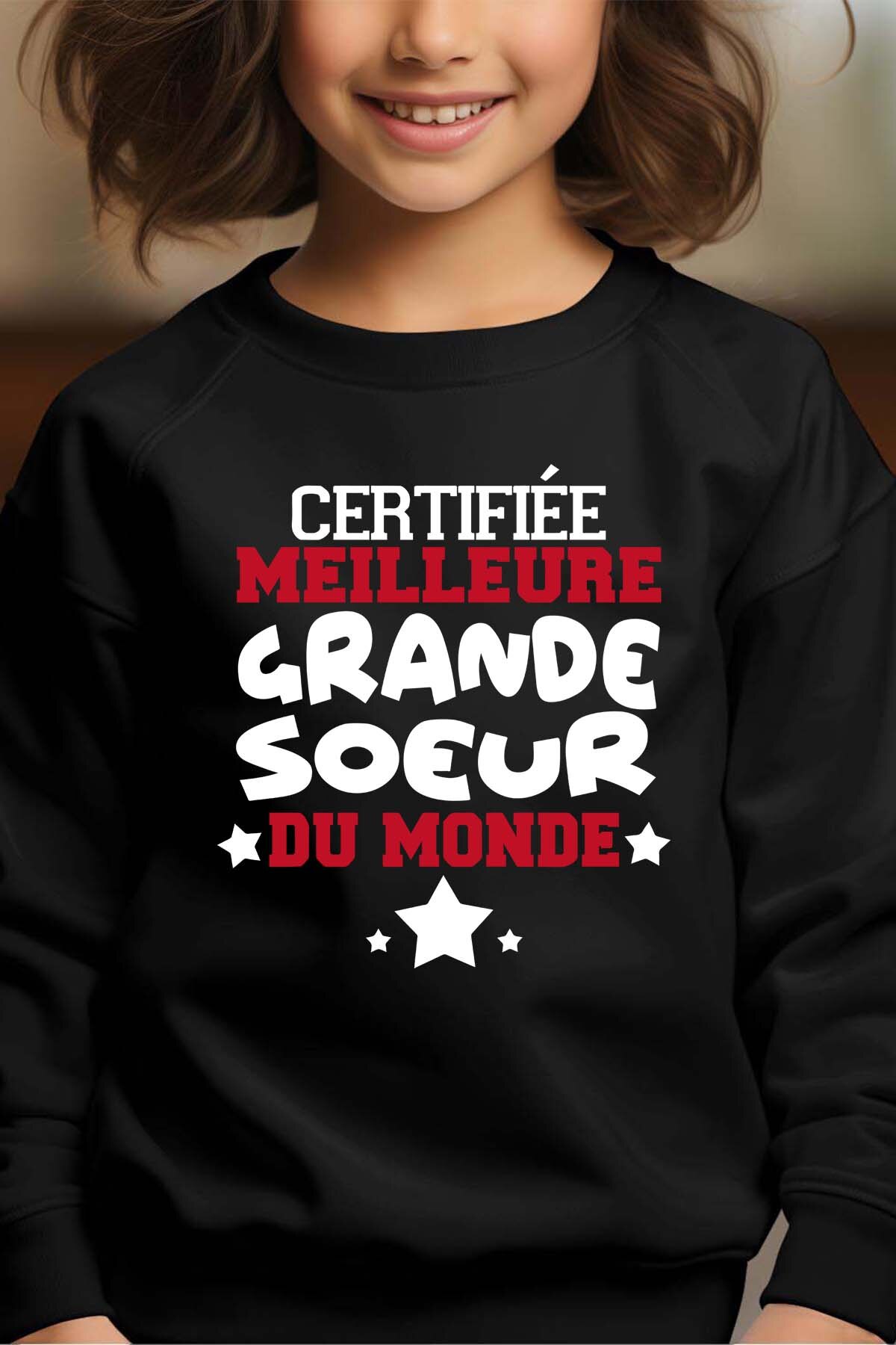 Grossista I.A.L.D FRANCE - Certificata sorella maggiore del mondo - Felpa girocollo ragazza