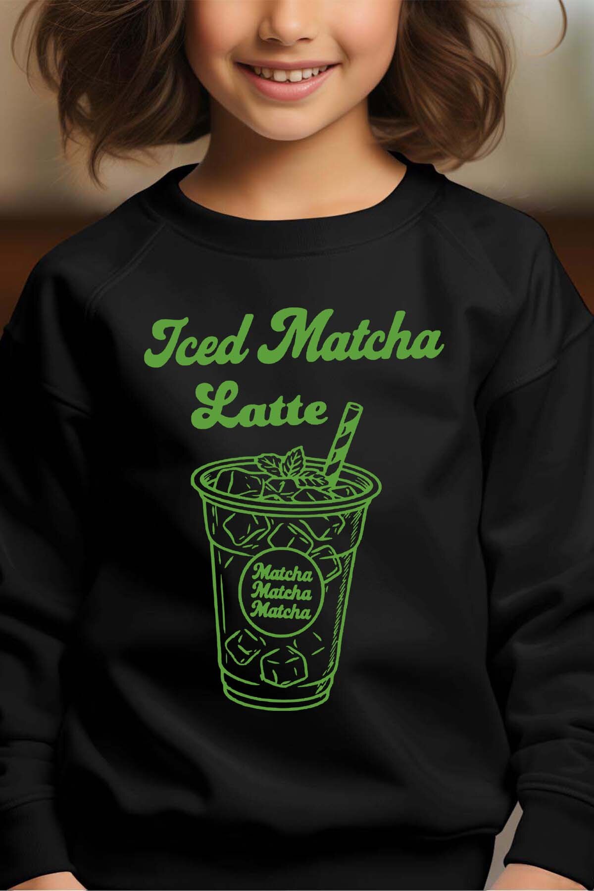 Grossiste I.A.L.D FRANCE - Iced matcha latte - Sweat Col Rond Fille