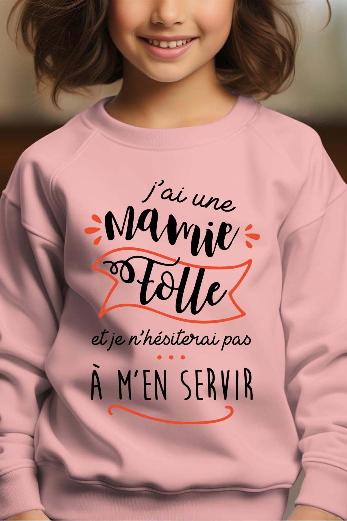 Grossiste I.A.L.D FRANCE - Mamie Folle Servir - Sweat Col Rond Fille