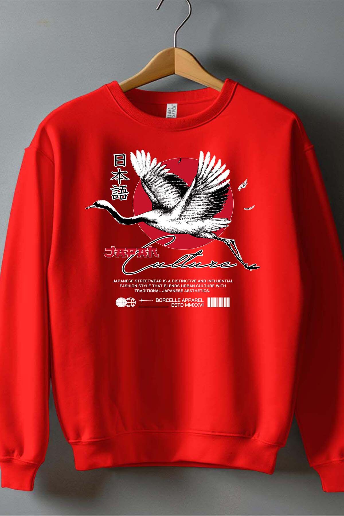 Wholesaler I.A.L.D FRANCE - Red White and Black Streetwear Japan Culture - Crewneck sweatshirt Boy