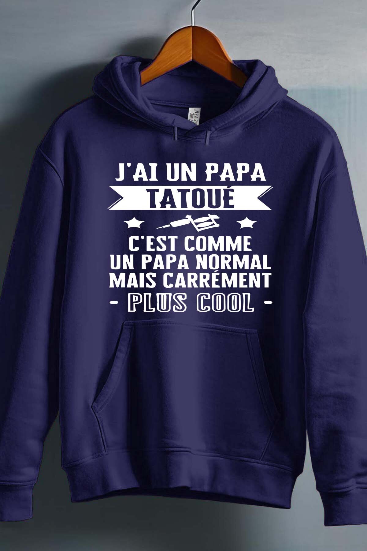 Grossiste I.A.L.D FRANCE - Papa tatoué cool - Sweat Capuche Garçon