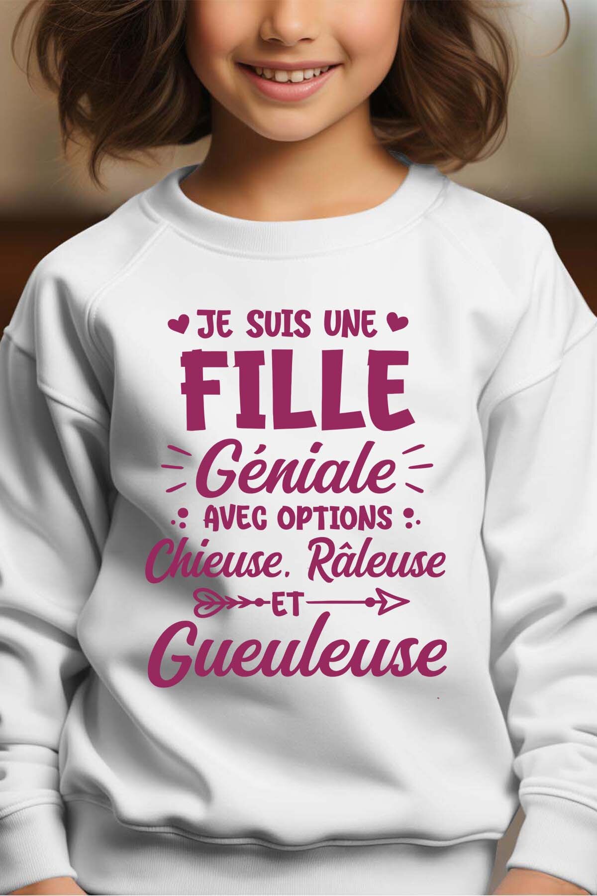 Großhändler I.A.L.D FRANCE - Geniales Mädchen - Rundhals-Sweatshirt für Mädchen