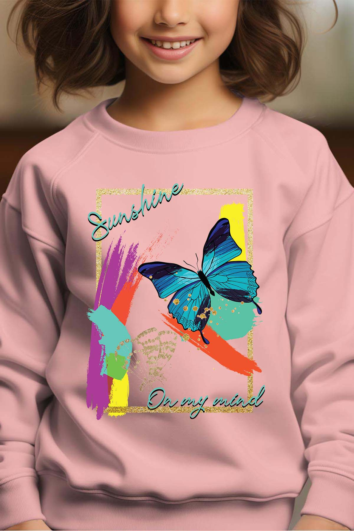 Grossiste I.A.L.D FRANCE - O sunshine mind25 - Sweat Col Rond Fille