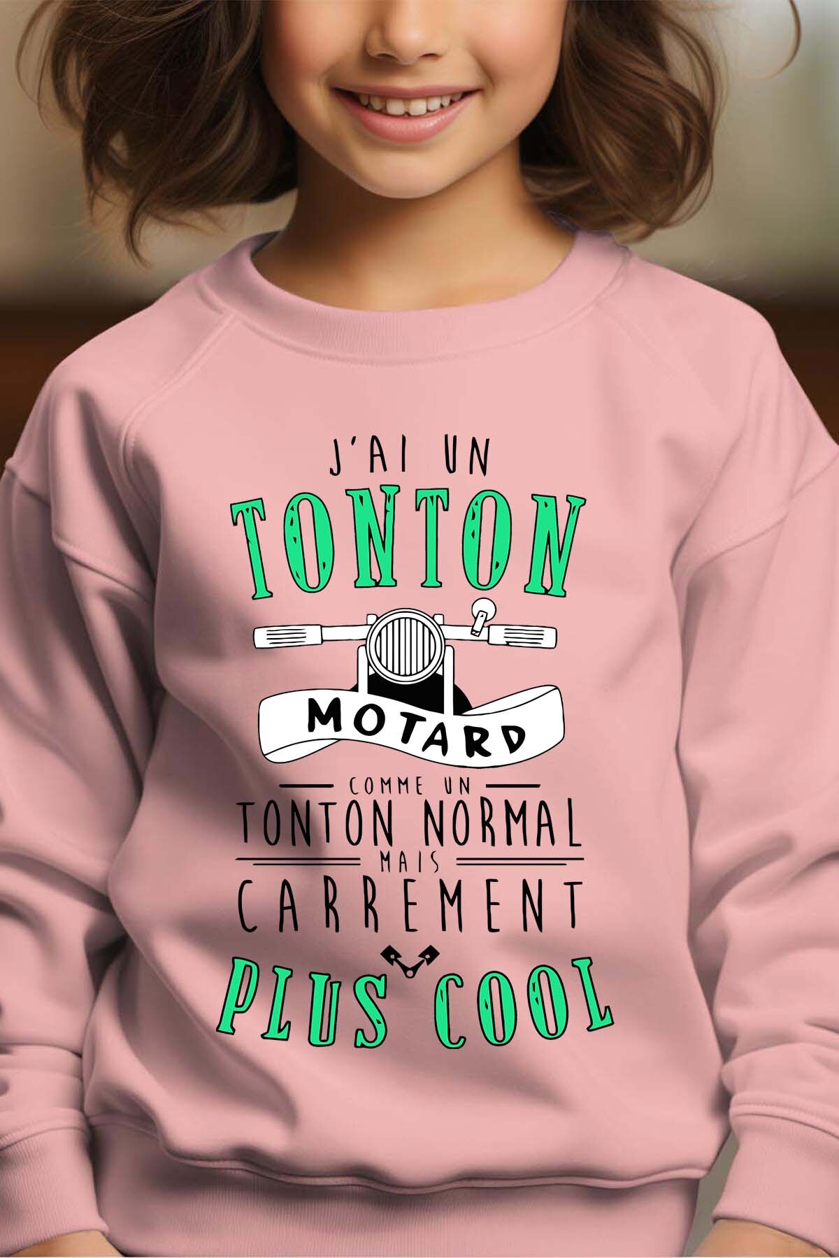 Grossiste I.A.L.D FRANCE - G Tonton motard  + cool - Sweat Col Rond Fille