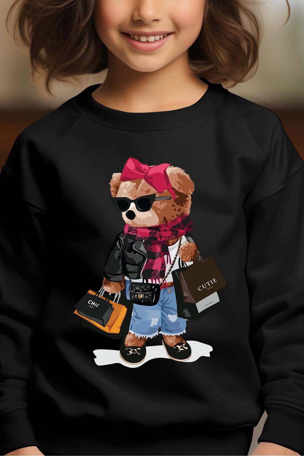 Mayorista I.A.L.D FRANCE - Bear Addict - Sudadera con cuello redondo para niña