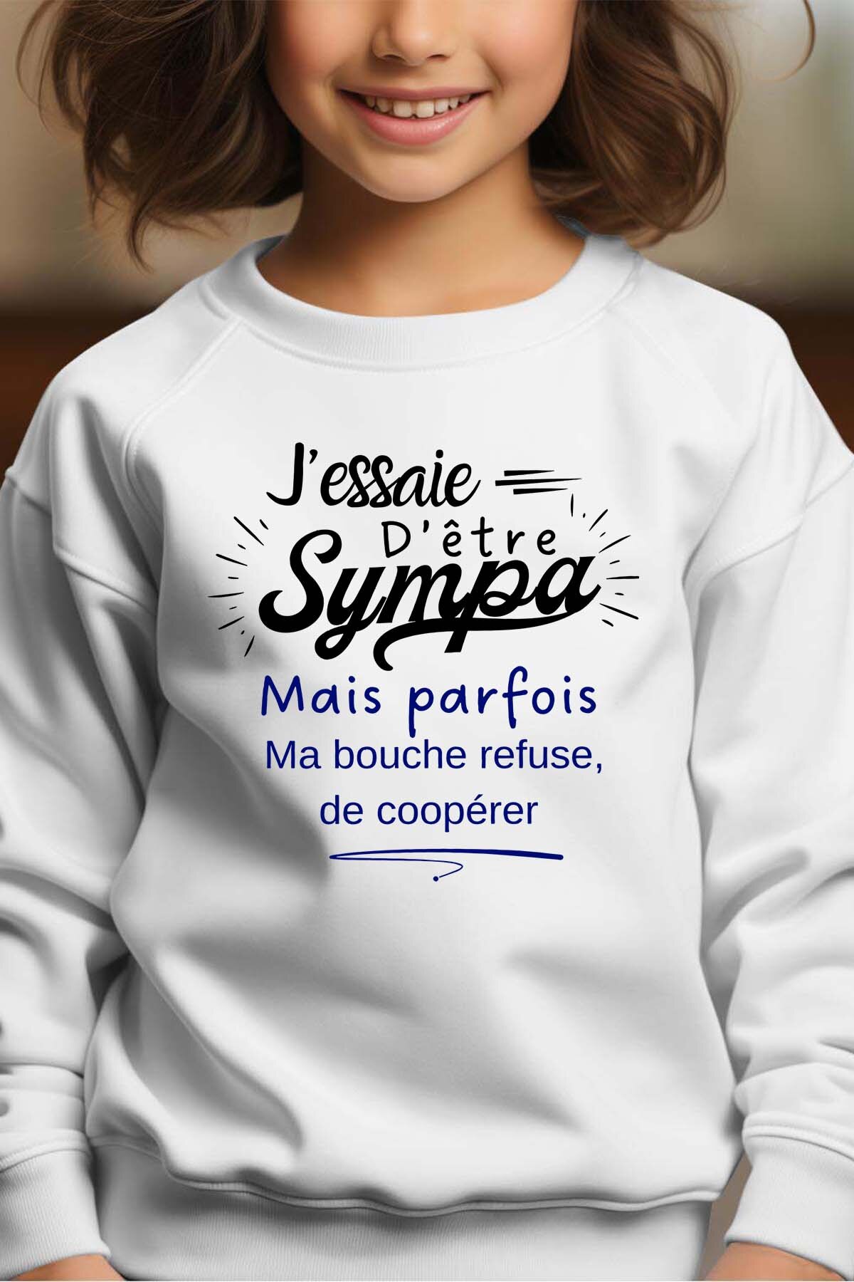 Großhändler I.A.L.D FRANCE - Sympa bouche refuse - Rundhals-Sweatshirt Mädchen