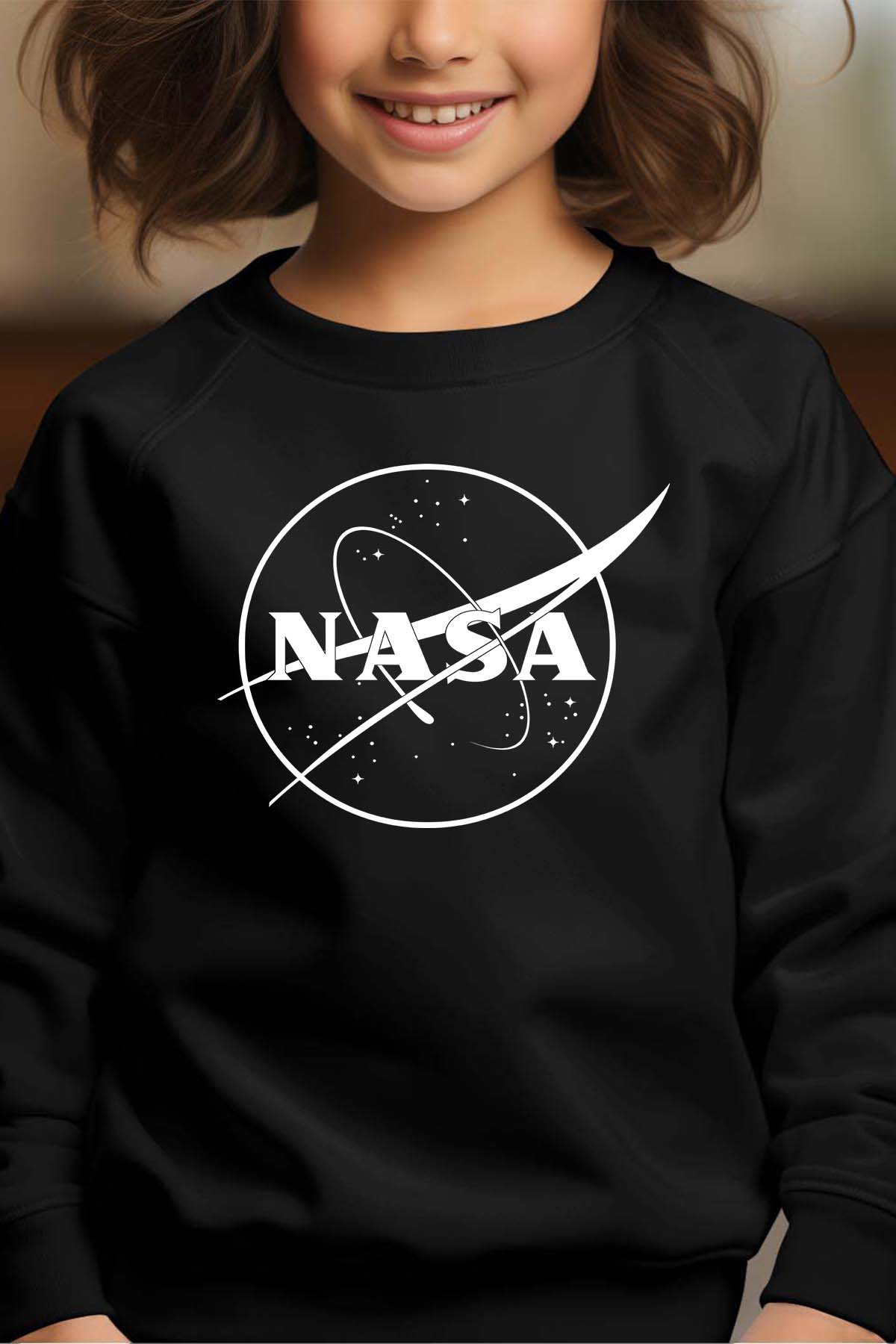 Grossiste I.A.L.D FRANCE - N&B nasa BLANC - Sweat Col Rond Fille