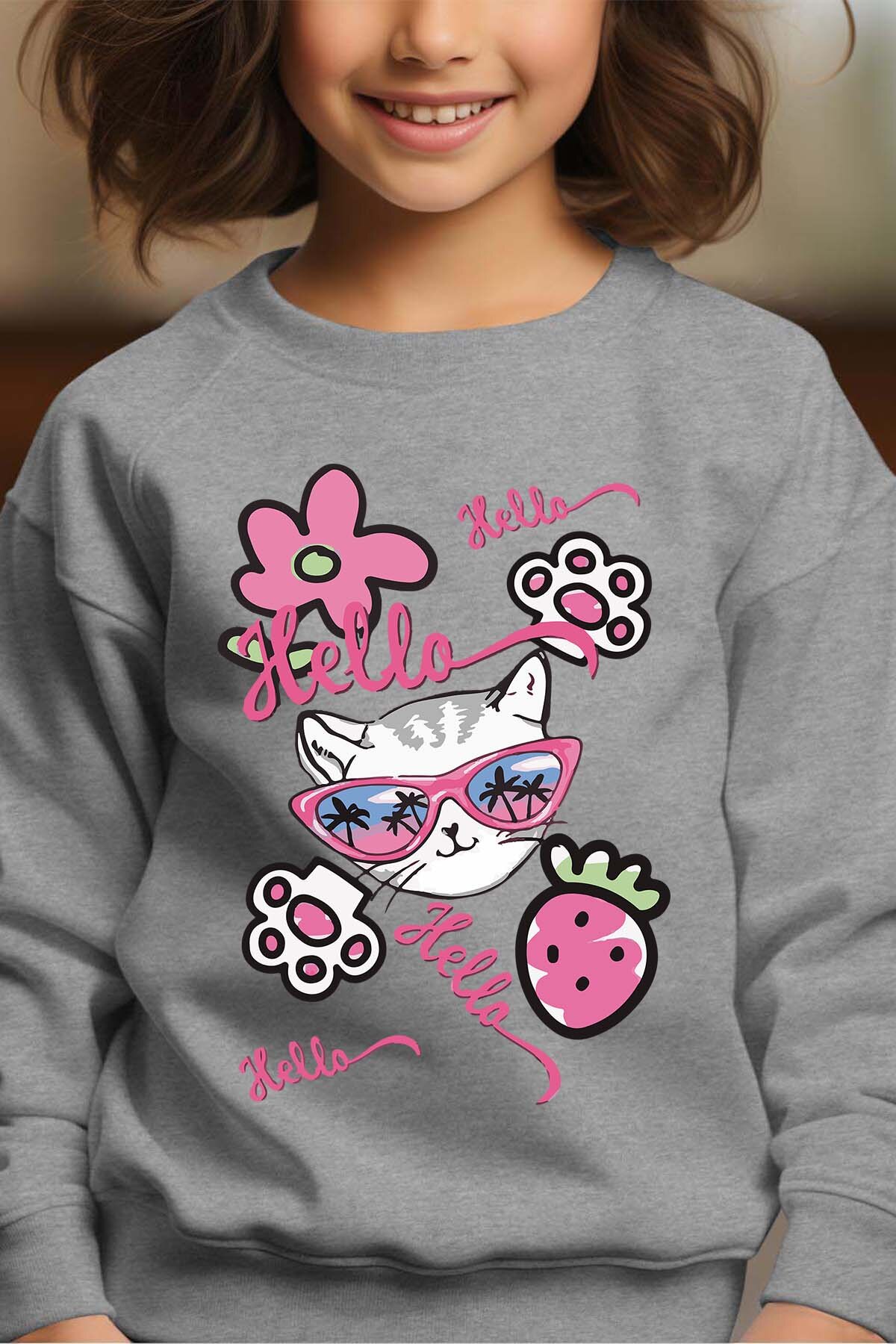 Großhändler I.A.L.D FRANCE - Hallo Hallo Hallo - Rundhals-Sweatshirt Mädchen