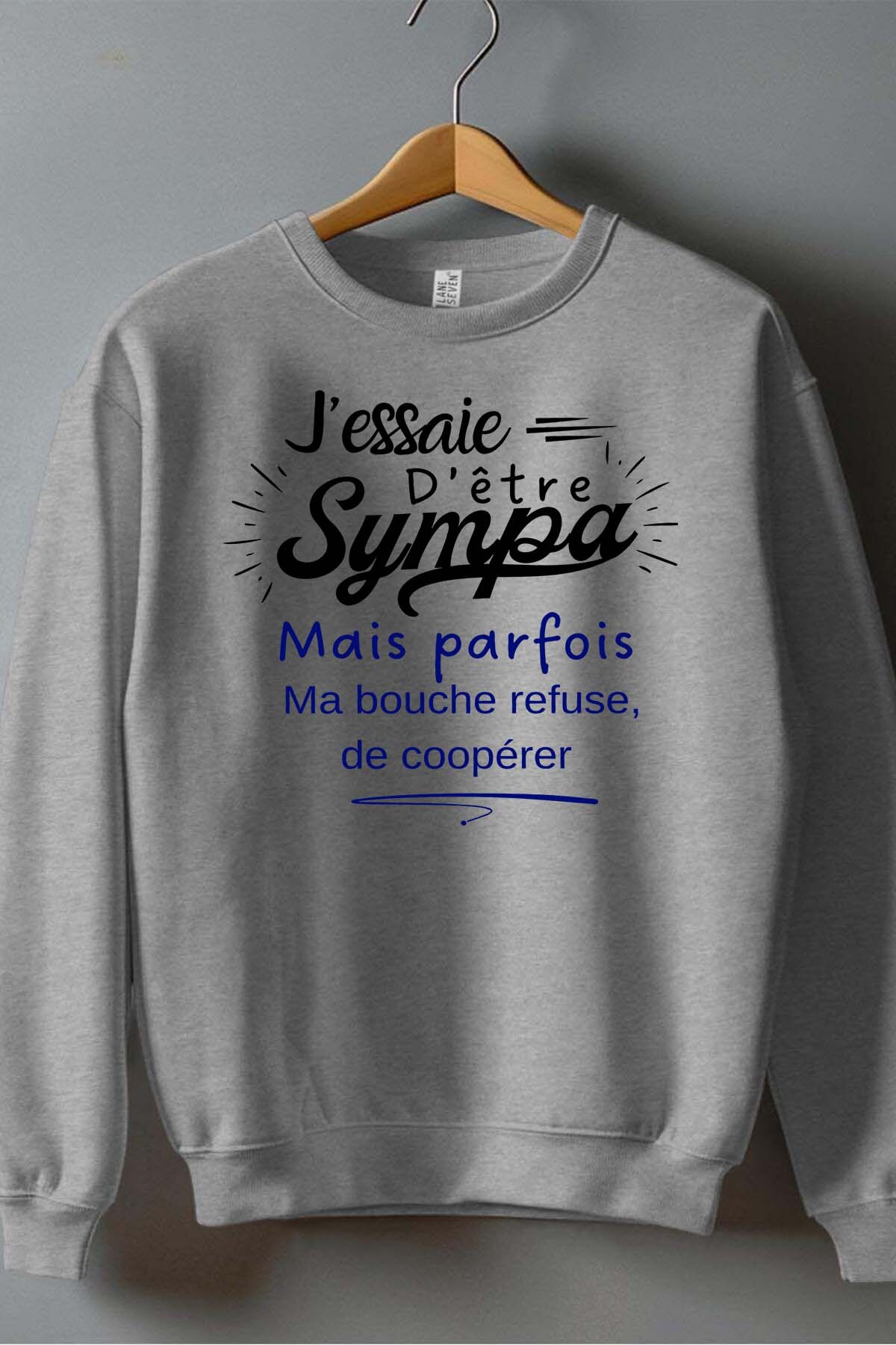 Grossiste I.A.L.D FRANCE - Sympa bouche refuse - Sweat Col Rond Garçon