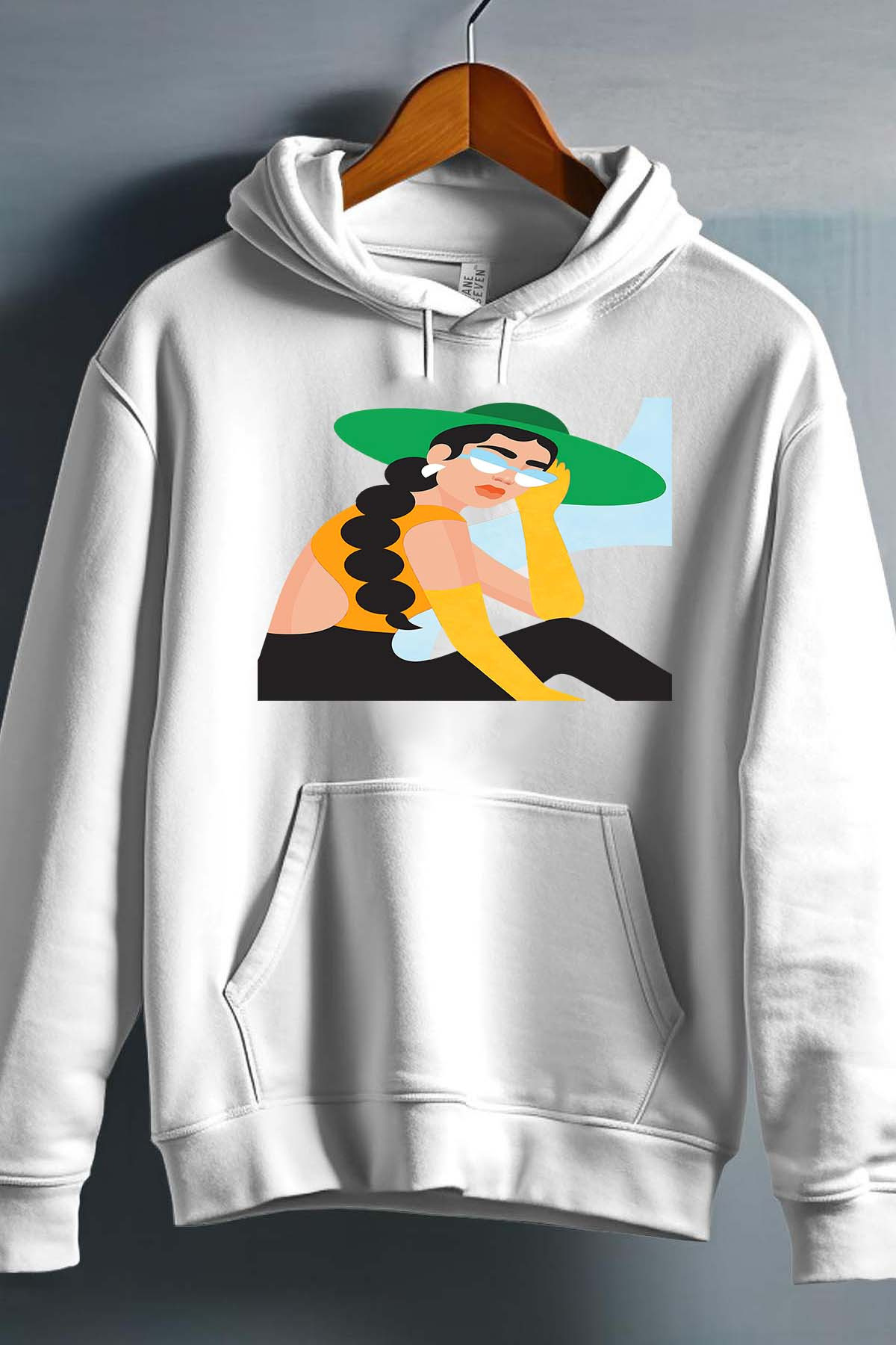 Grossiste I.A.L.D FRANCE - Chapeau vert retouche - Sweat Capuche Fille