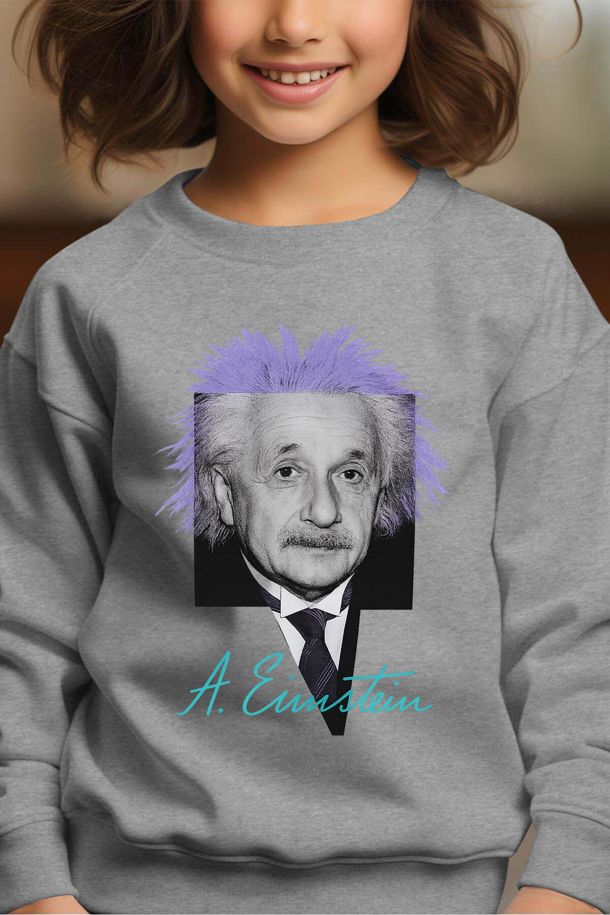 Wholesaler I.A.L.D FRANCE - Einstein violets - Crewneck sweatshirt Girl