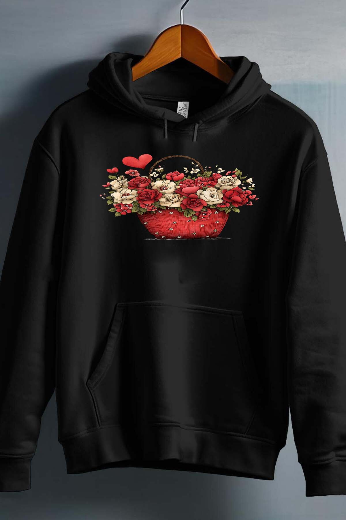 Grossiste I.A.L.D FRANCE - Panier Roses - Sweat Capuche Fille