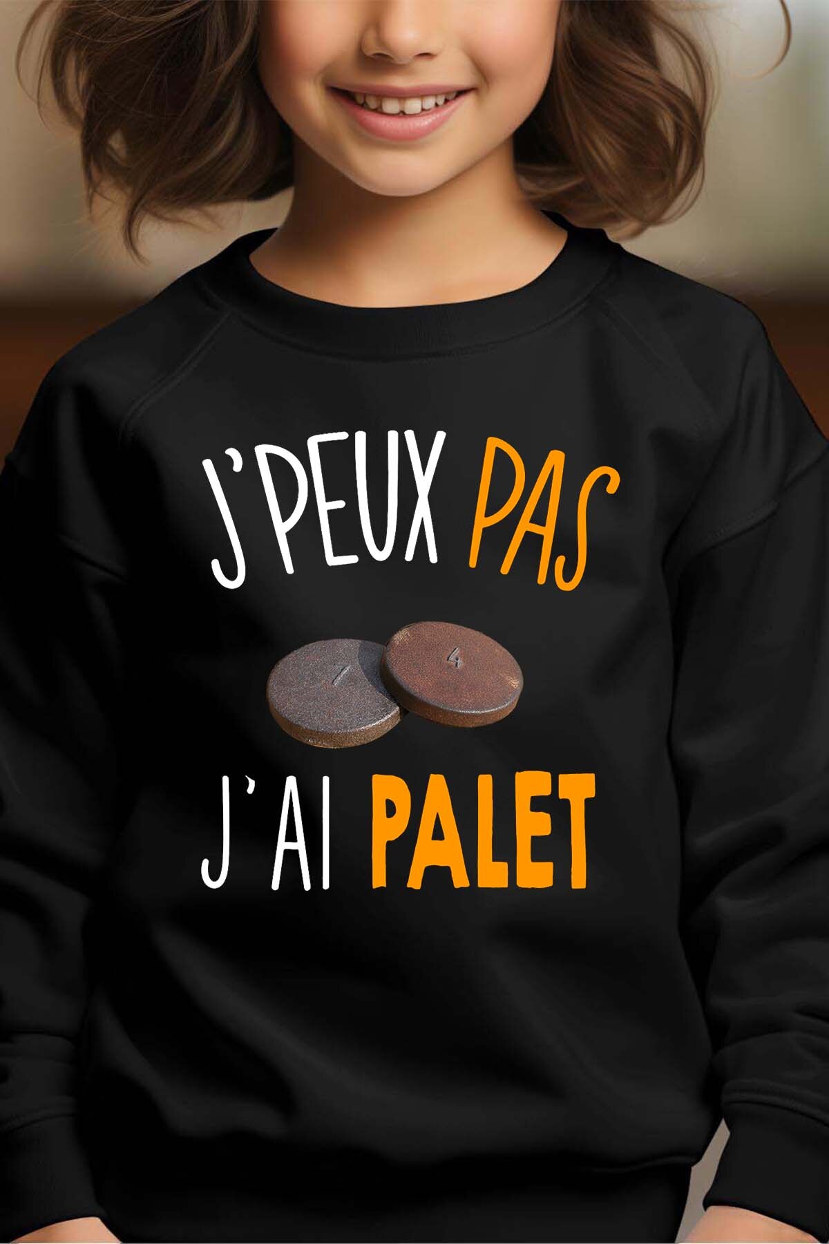 Grossiste I.A.L.D FRANCE - J ai palet - Sweat Col Rond Fille