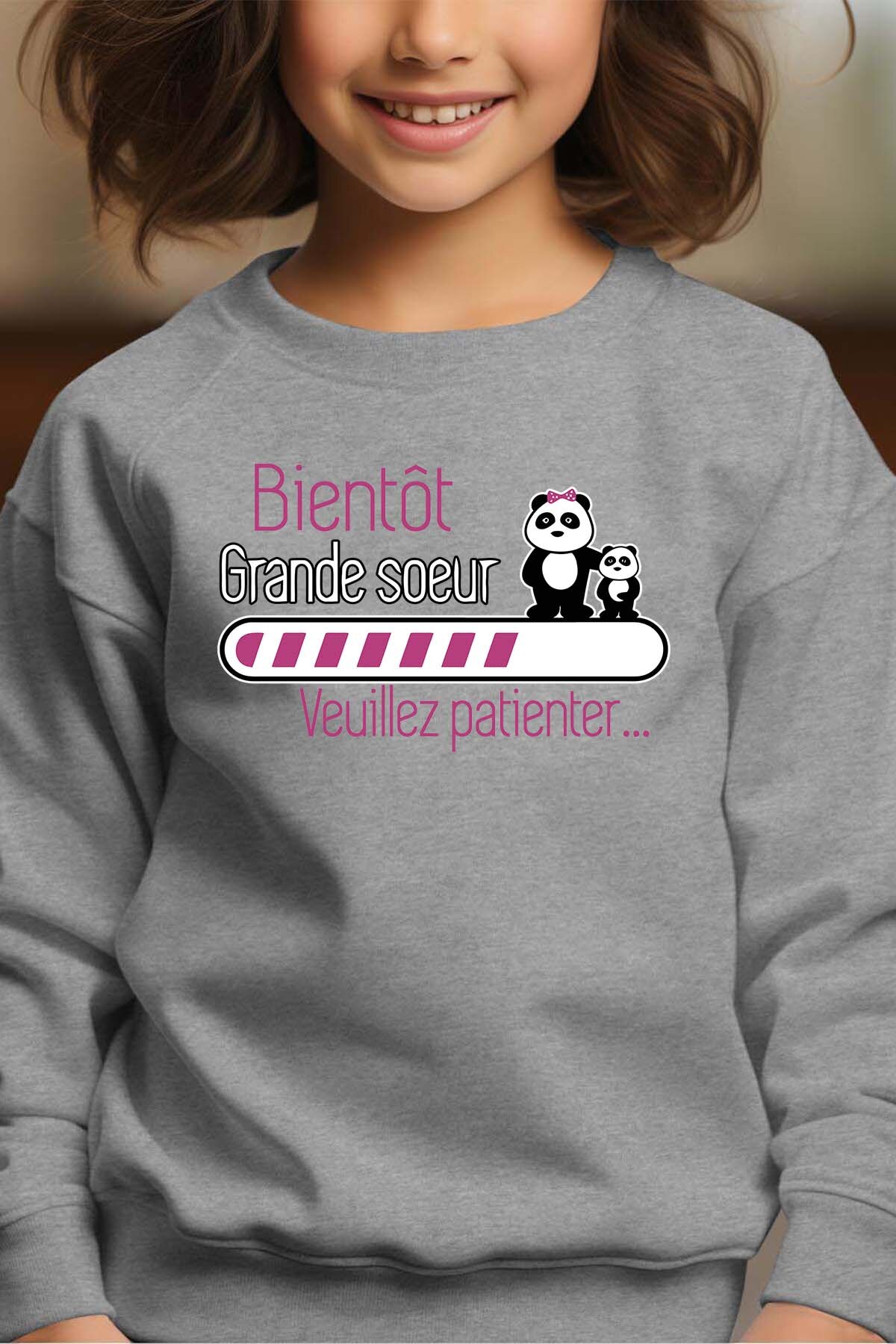 Großhändler I.A.L.D FRANCE - Bald große Schwester - Mädchen Rundhals-Sweatshirt