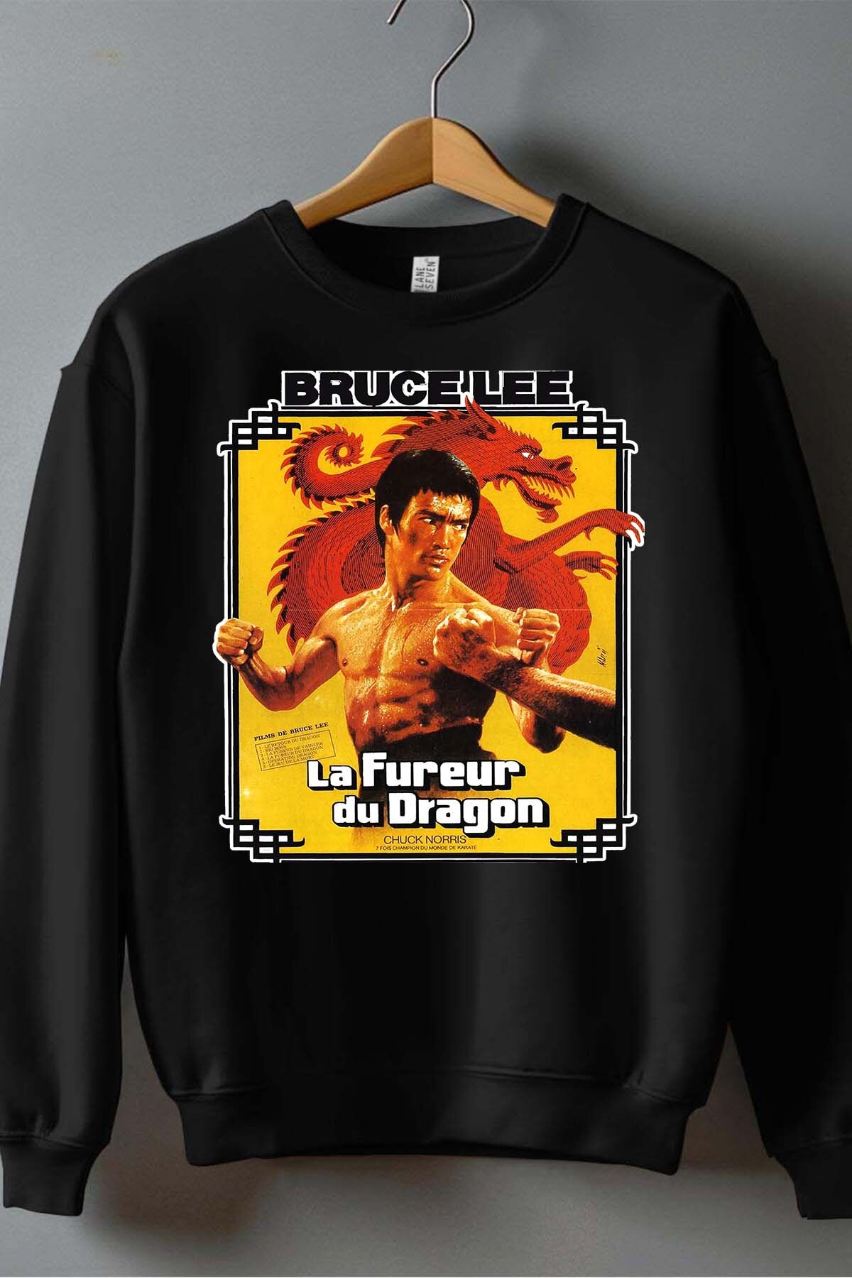Grossiste I.A.L.D FRANCE - Dragon Spirit bruc lee - Sweat Col Rond Garçon