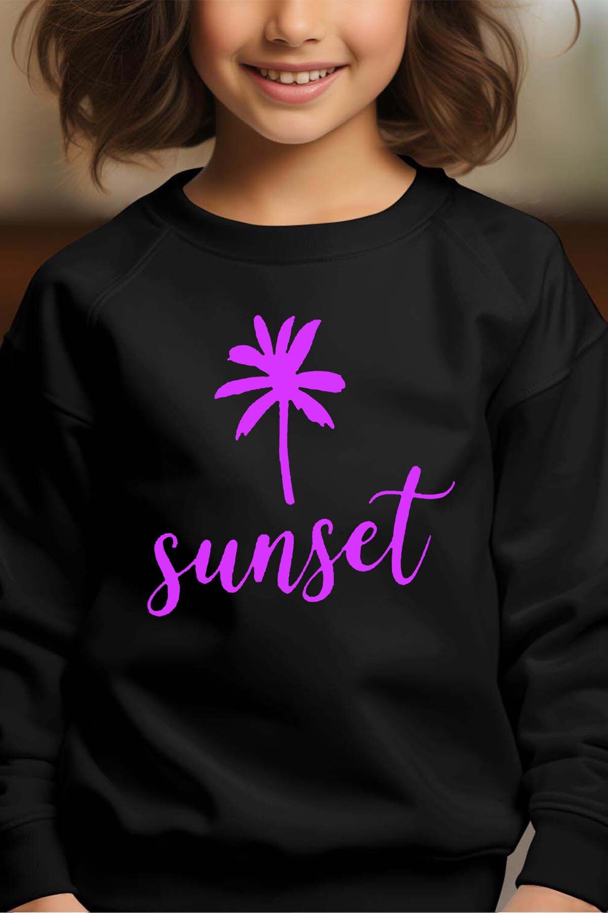 Grossiste I.A.L.D FRANCE - Sunset Purple - Sweat Col Rond Fille