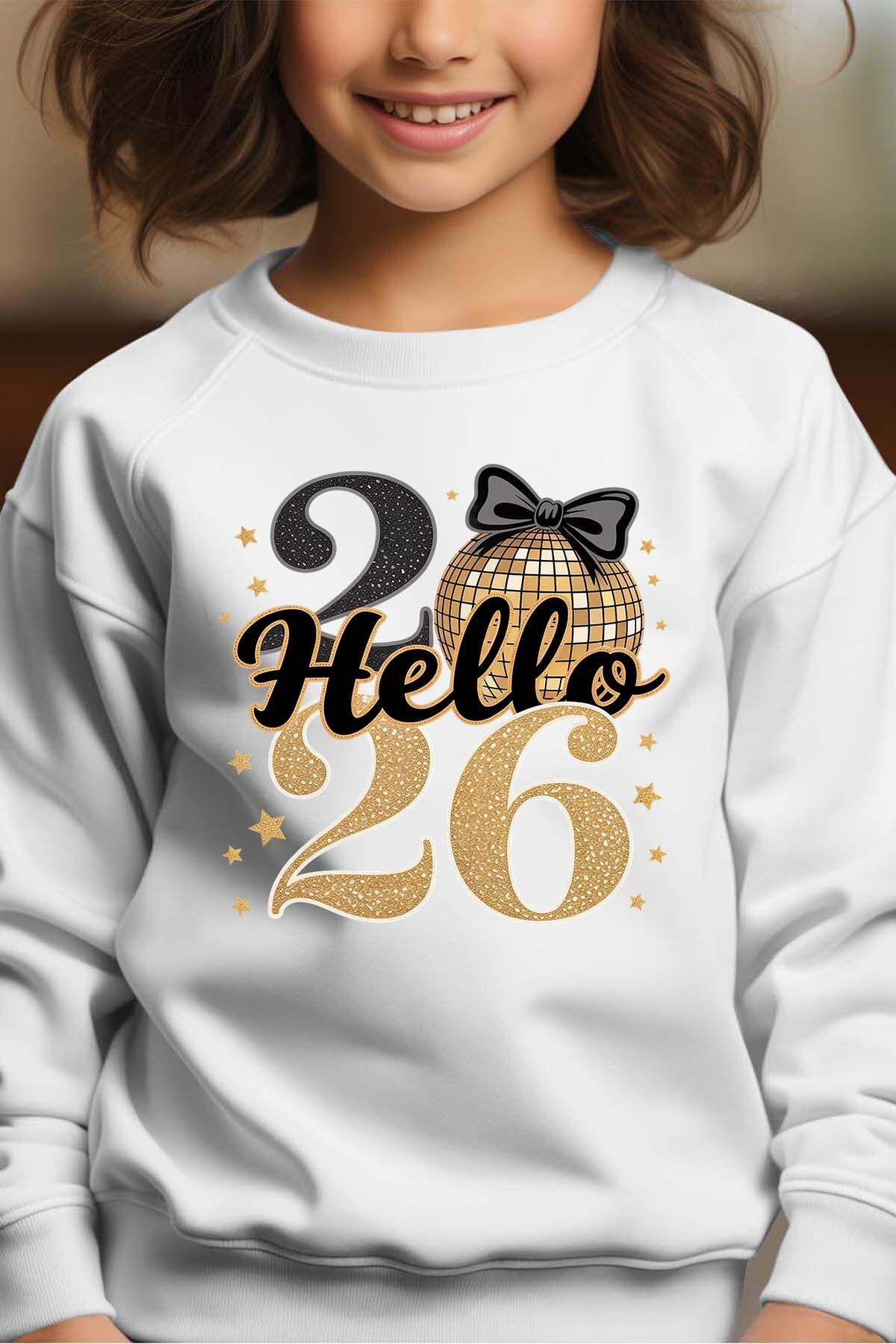 Großhändler I.A.L.D FRANCE - Noir & Gold 2026 - Rundhals-Sweatshirt Mädchen