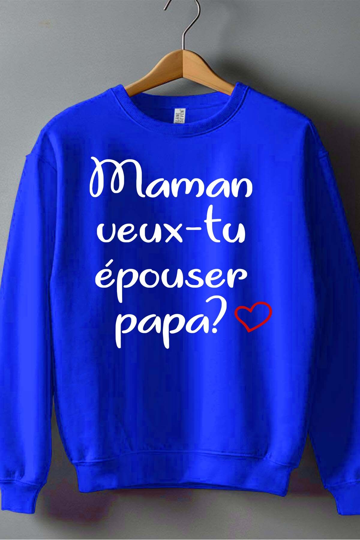 Grossiste I.A.L.D FRANCE - Maman épouser Papa - Sweat Col Rond Garçon