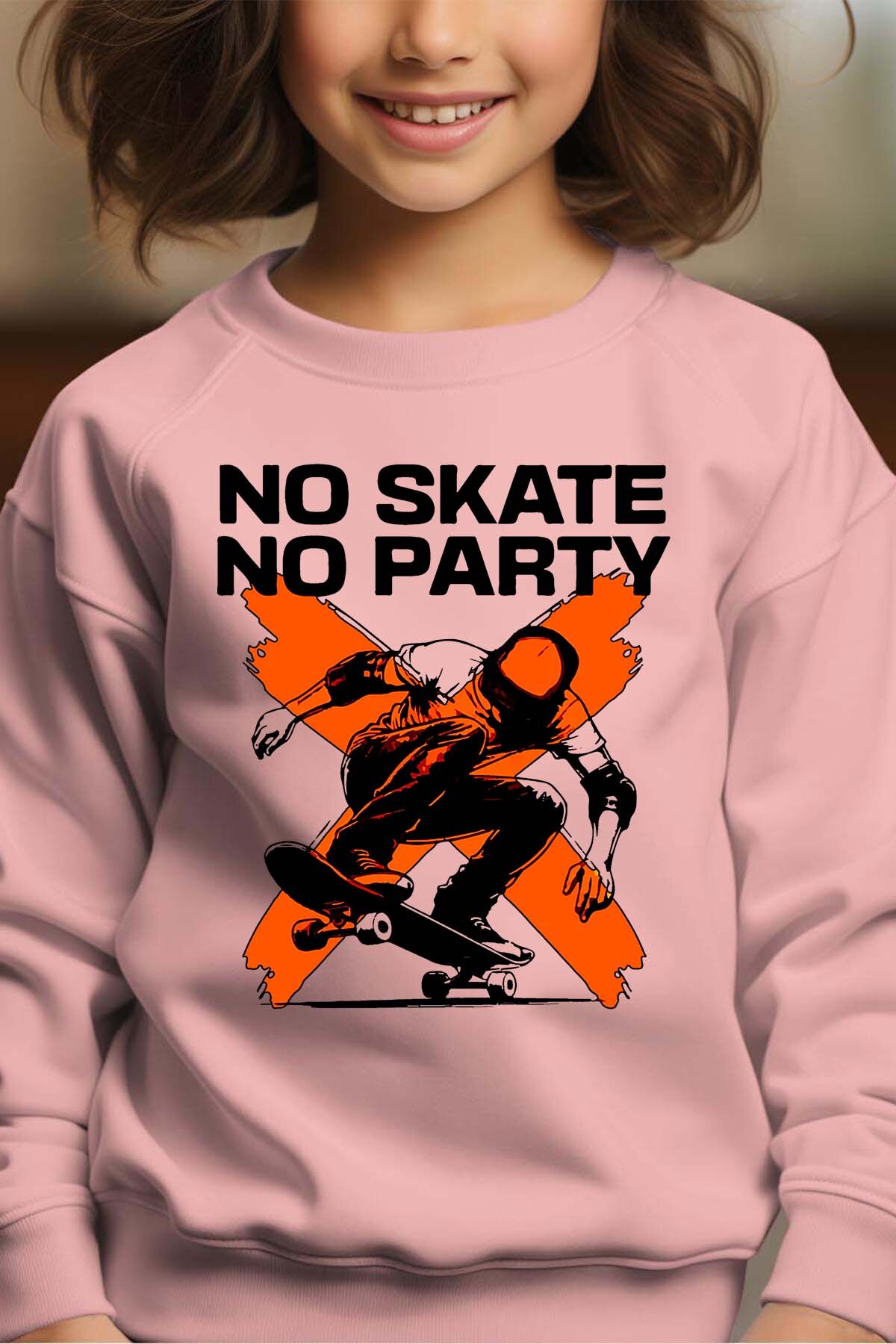 Großhändler I.A.L.D FRANCE - Kein Skate, keine Party - Rundhals-Sweatshirt Mädchen