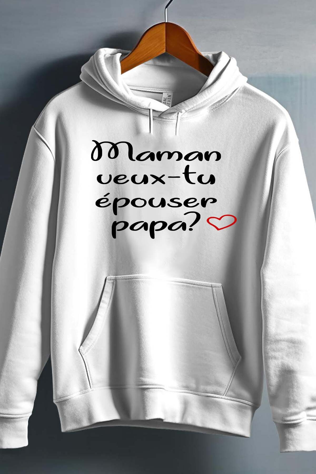 Grossiste I.A.L.D FRANCE - Maman épouser Papa - Sweat Capuche Fille