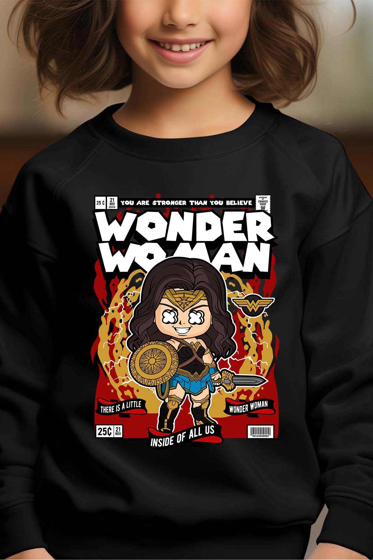 Grossiste I.A.L.D FRANCE - Funko Wonder - Sweat Col Rond Fille