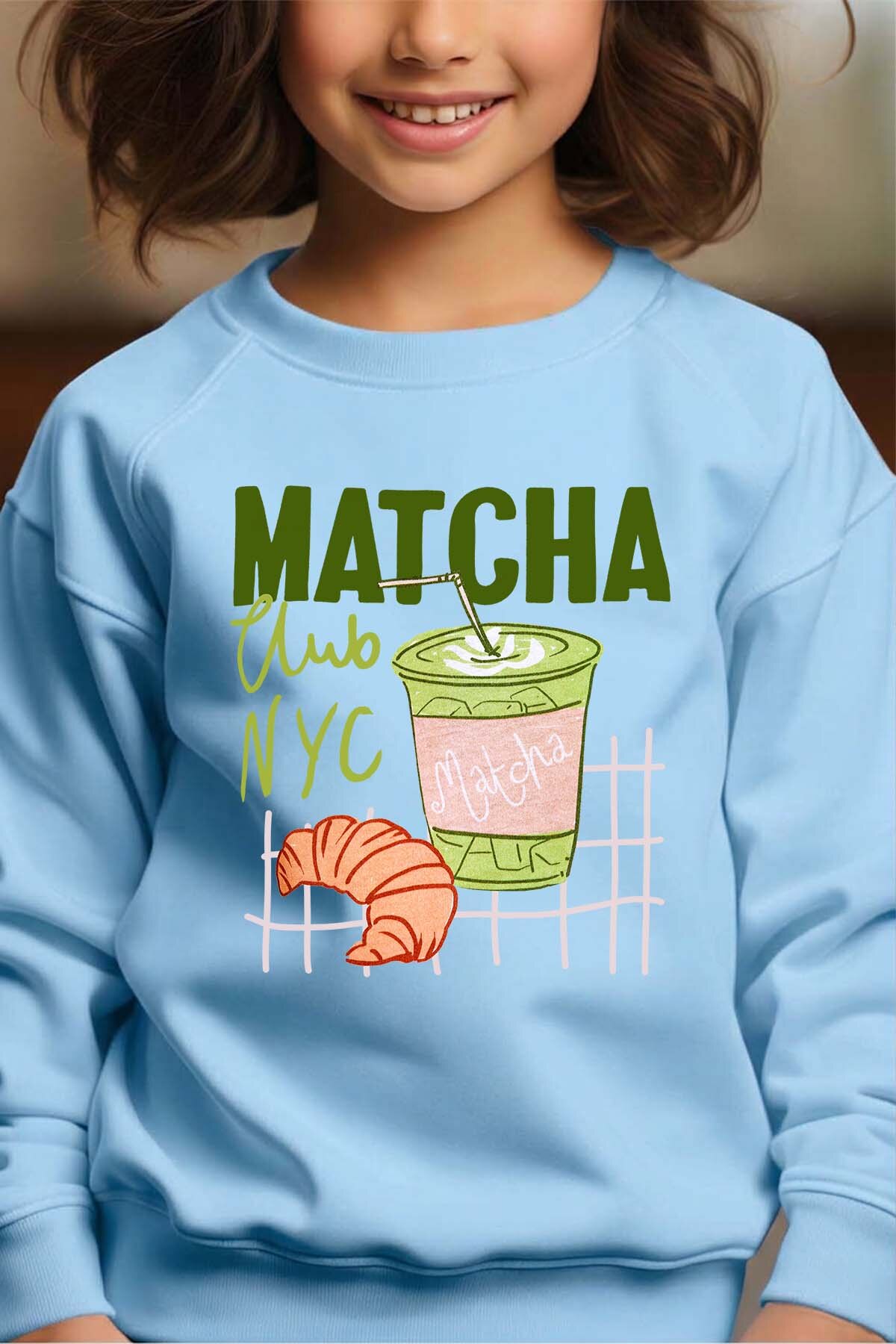 Grossiste I.A.L.D FRANCE - Matcha club nyc - Sweat Col Rond Fille