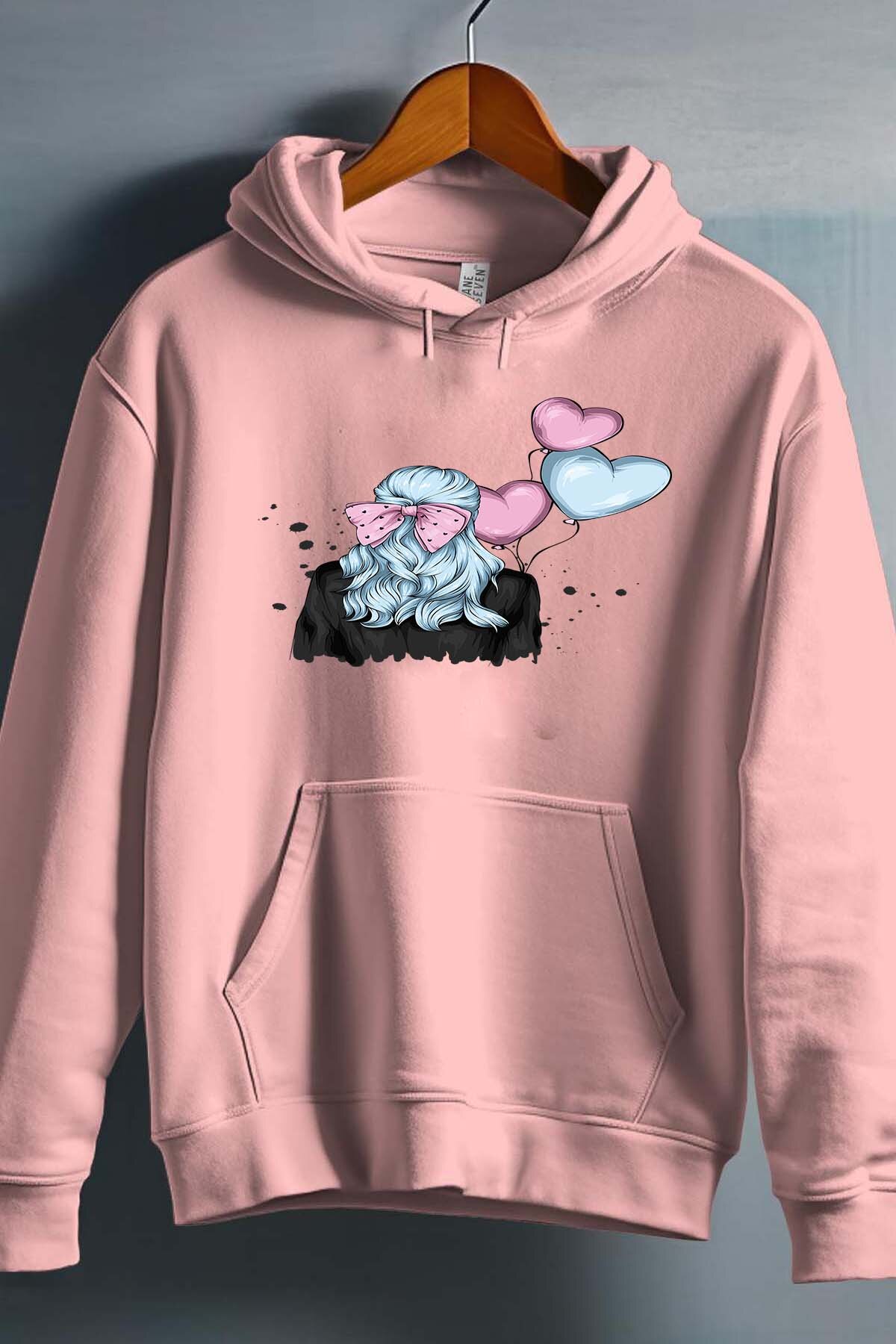 Großhändler I.A.L.D FRANCE - Blaues Herz Kapuzenpullover - Mädchen