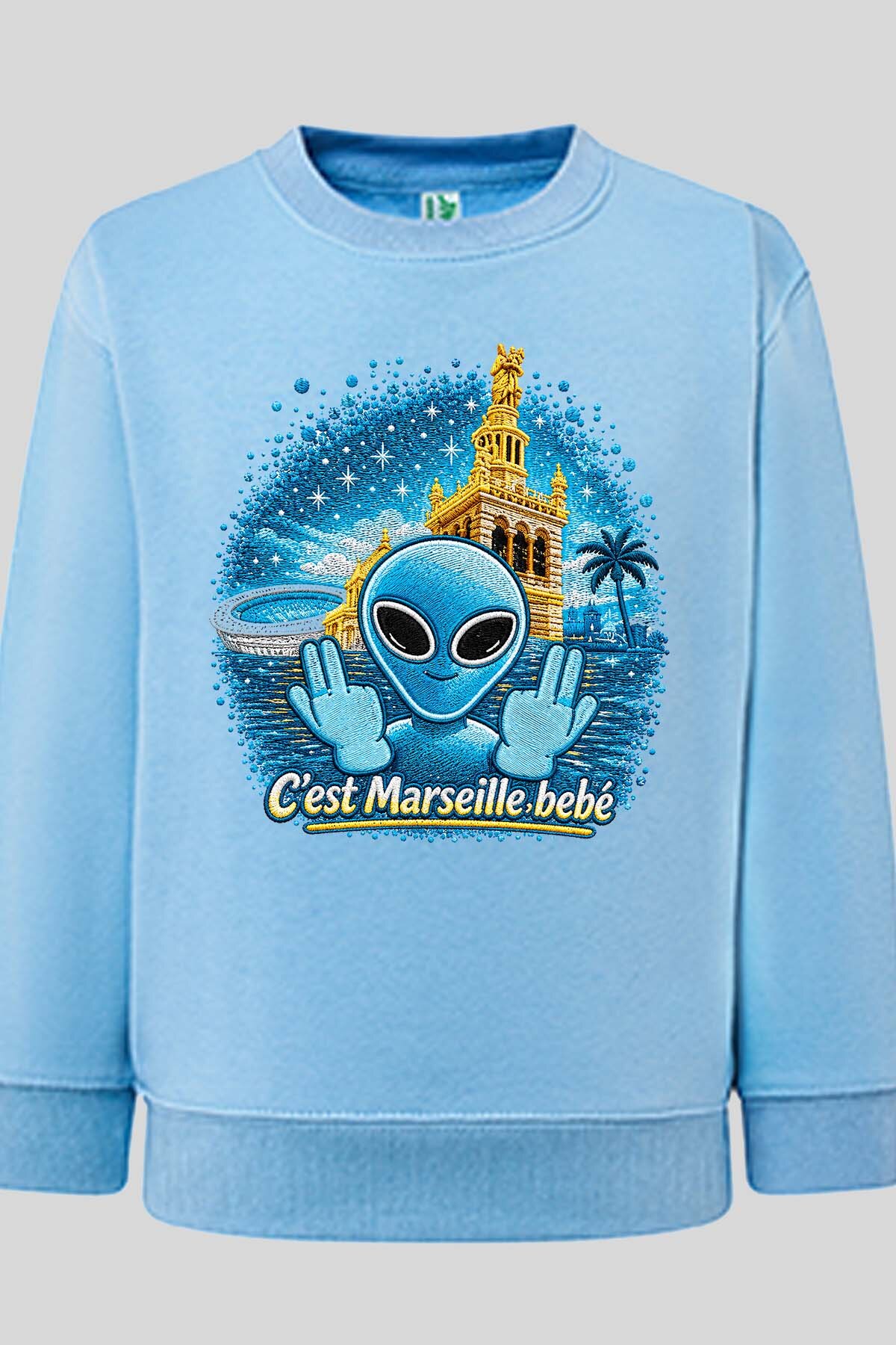 Grossiste I.A.L.D FRANCE - Ovni Mars Blue - Sweat Col Rond Garçon
