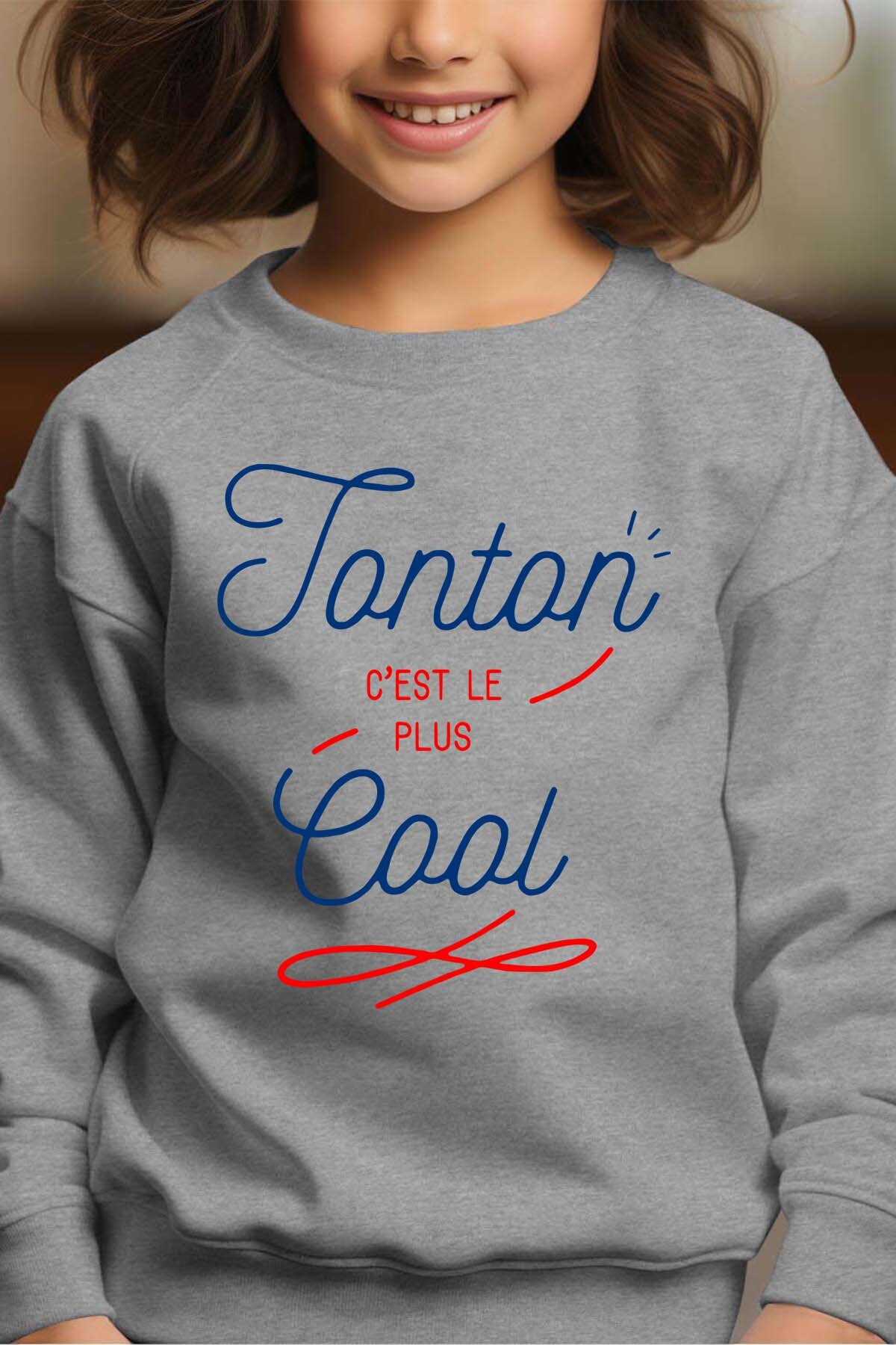 Grossiste I.A.L.D FRANCE - Tonton C le + cool - Sweat Col Rond Fille